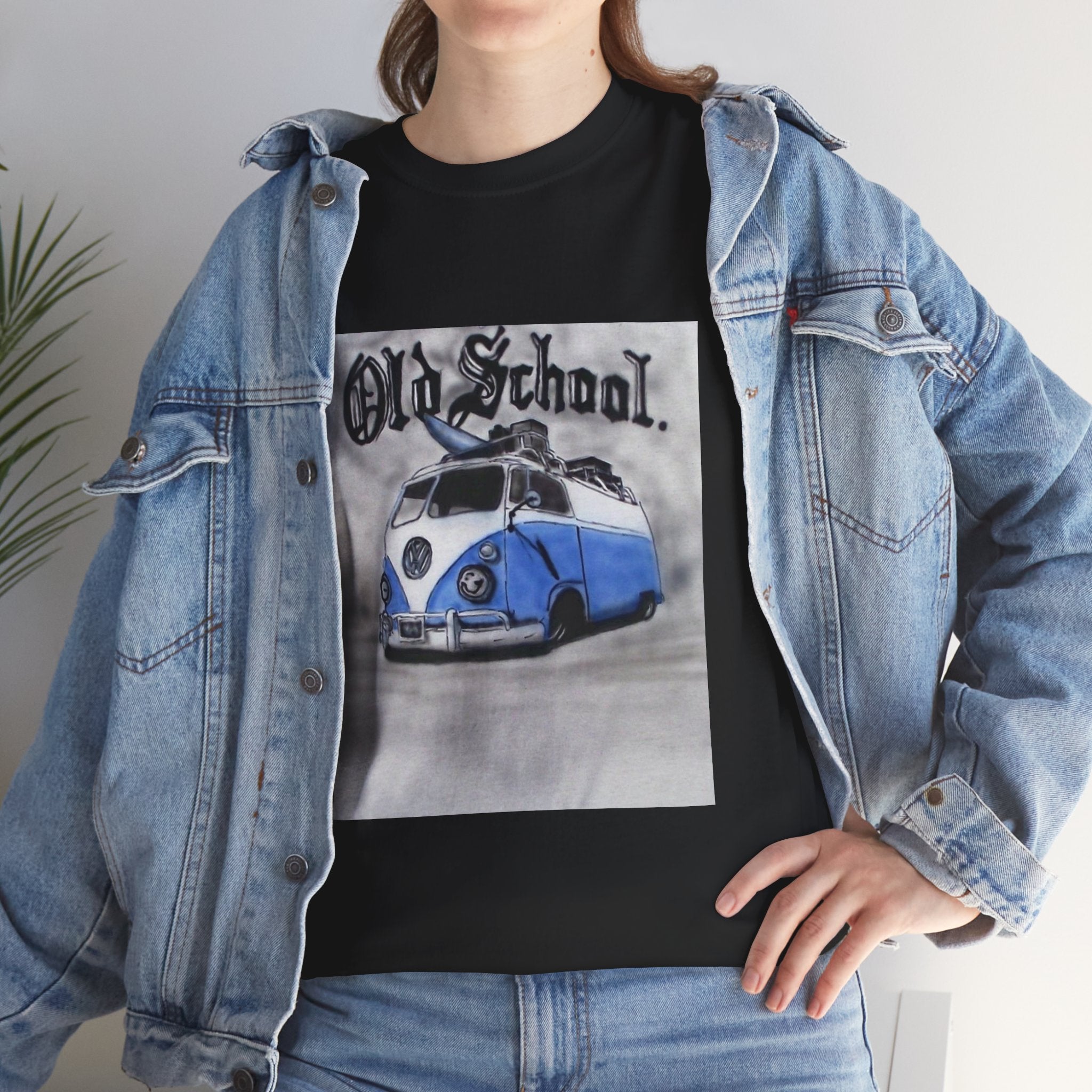 Old School Blue VW Surf Bus T-Shirt