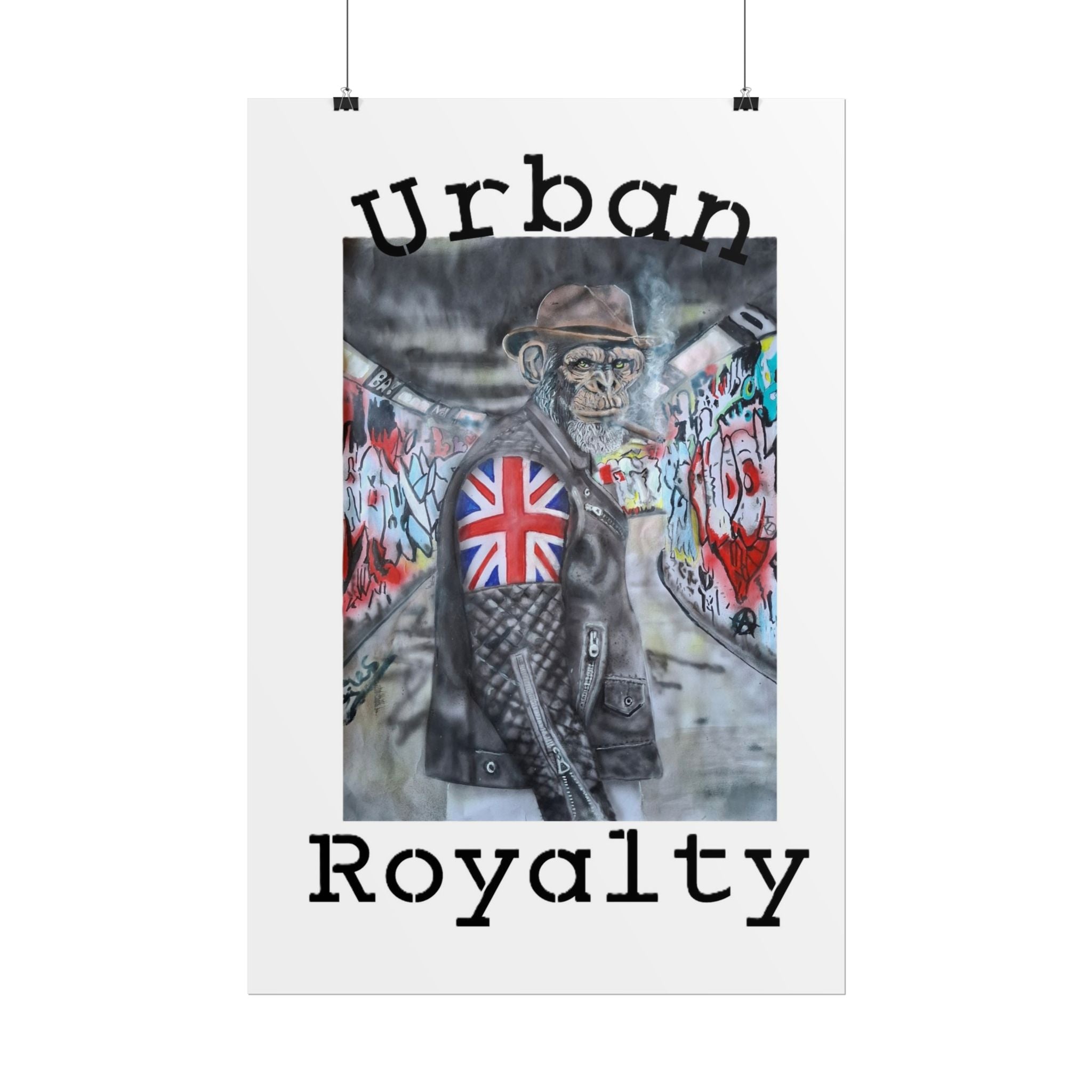 Urban Royalty Poster — Graffiti Monkey Street Art Print