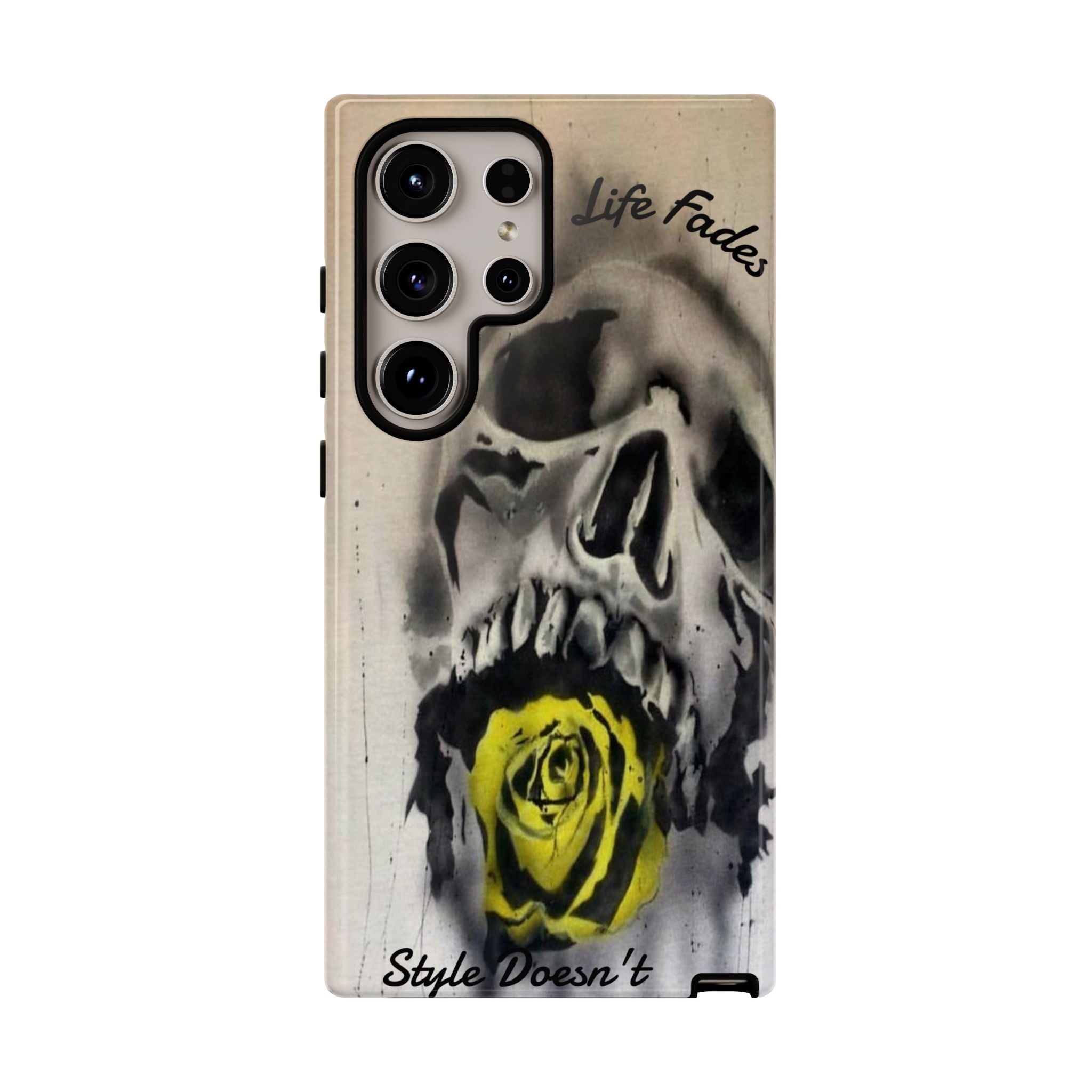 Skull & Rose Tough Case — “Life Fades. Style Doesn’t.” Phone Cover