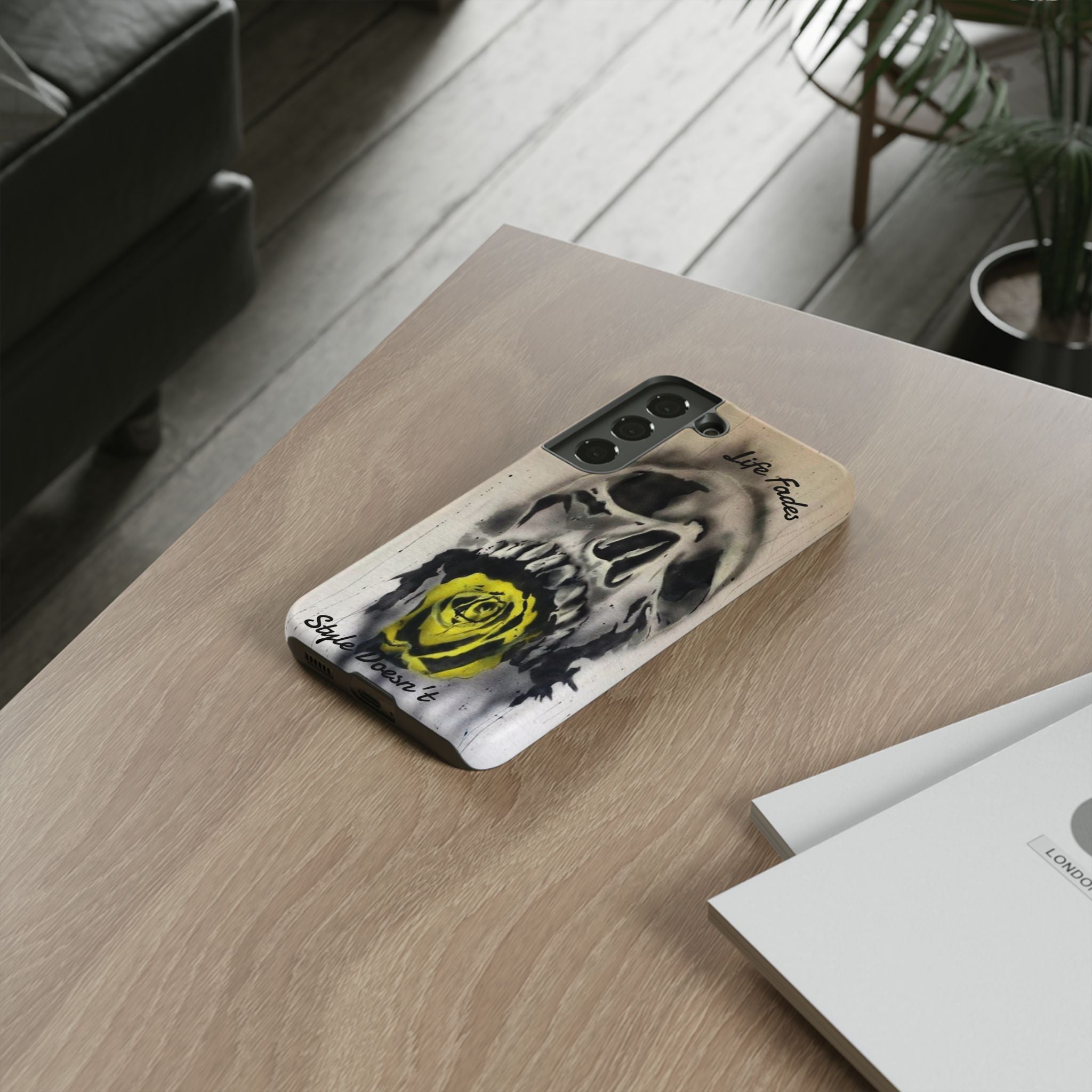 Skull & Rose Tough Case — “Life Fades. Style Doesn’t.” Phone Cover