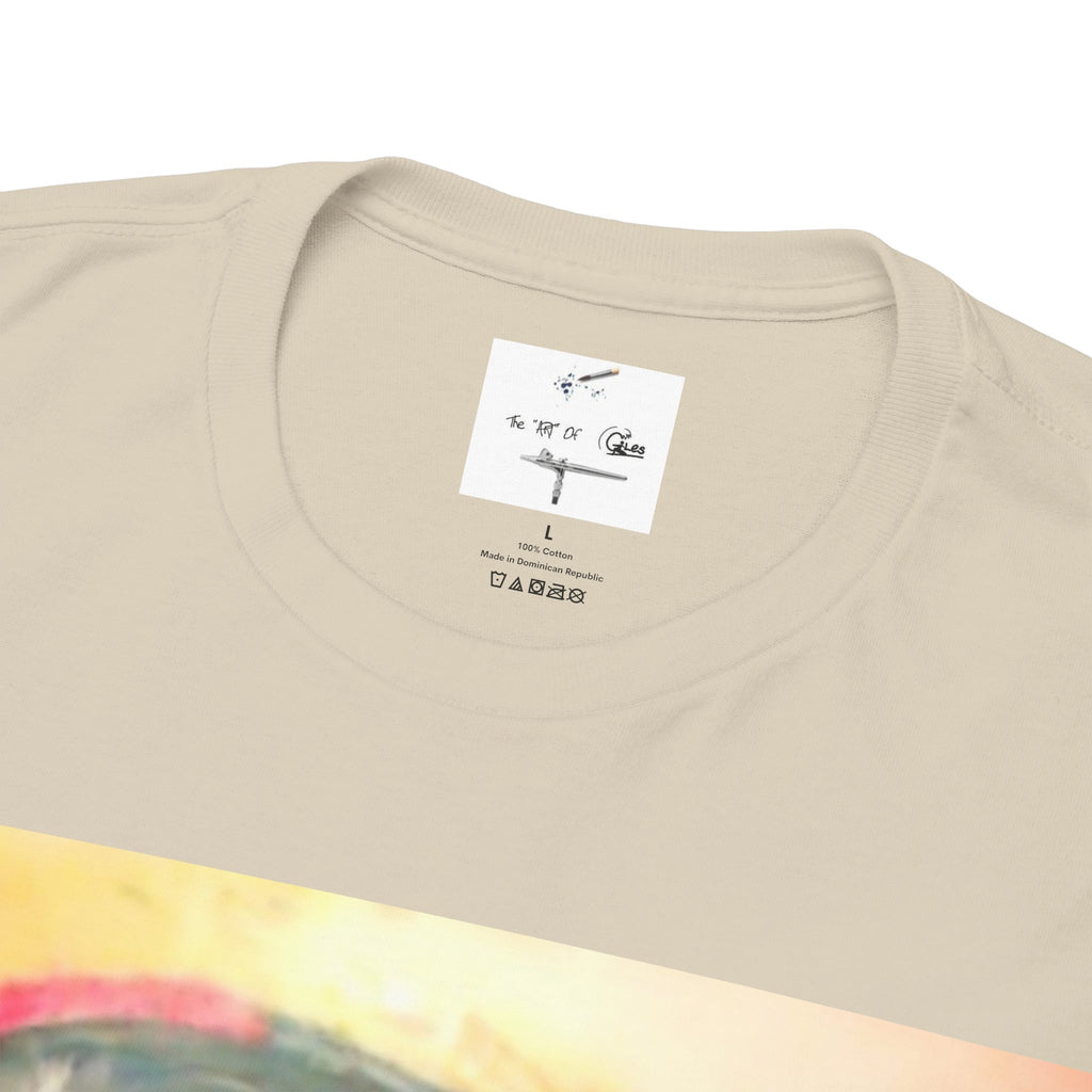 Surf Wave Art T-Shirt — Sunset Ocean Painting Tee
