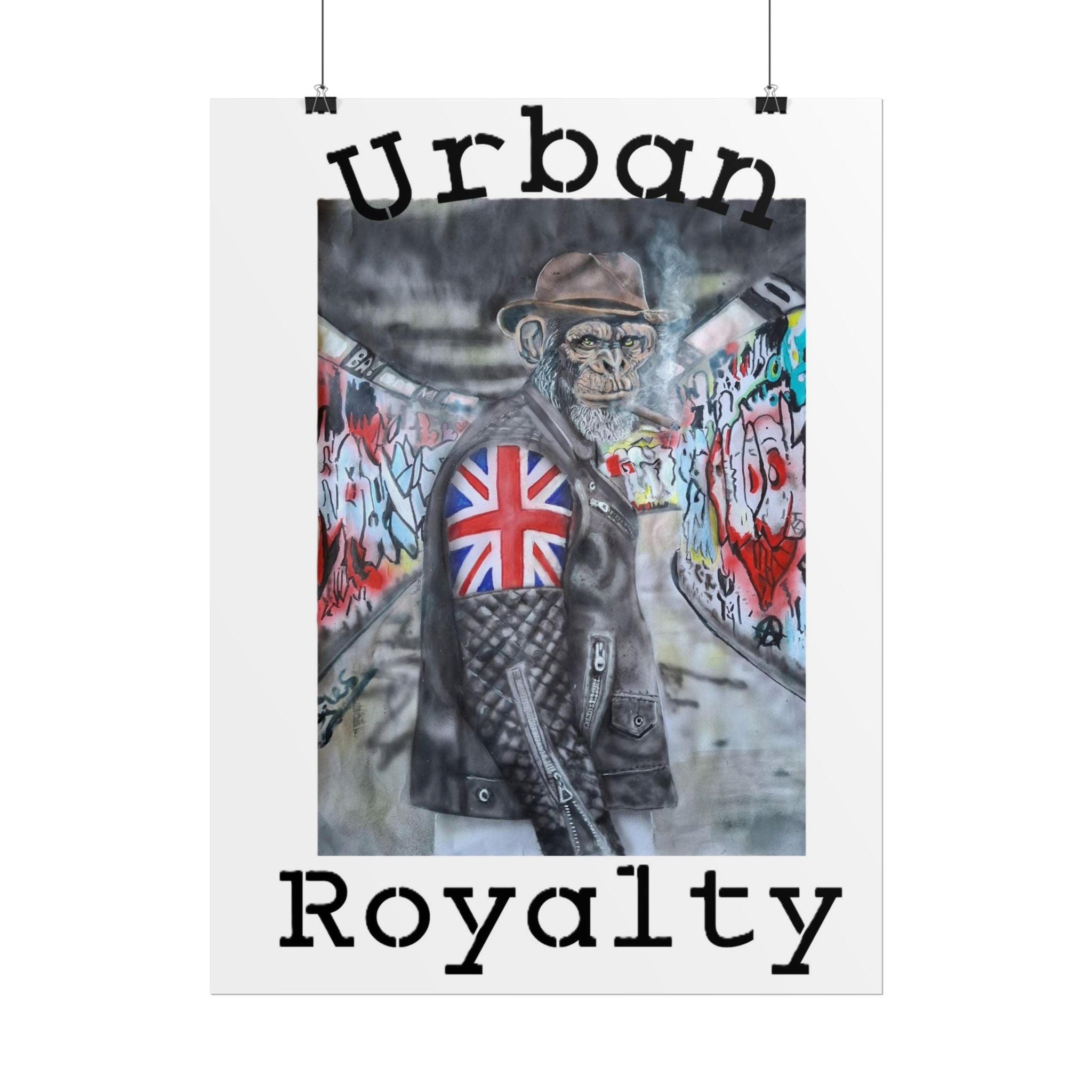 Urban Royalty Poster — Graffiti Monkey Street Art Print