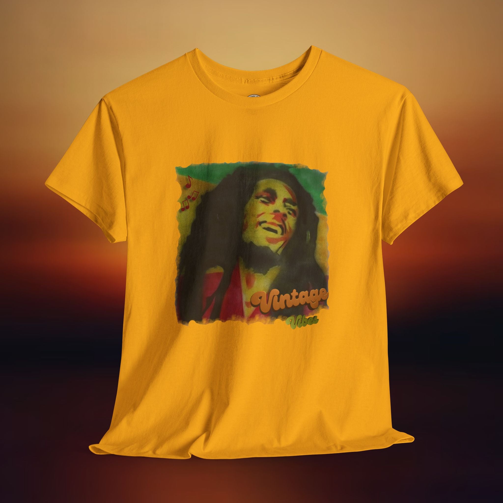 Reggae Portrait T-Shirt | Rasta Colors Graphic Tee