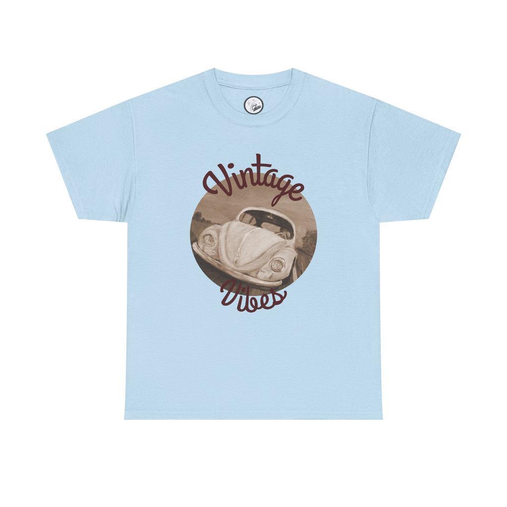 Vintage Vibes T-Shirt — Retro Beetle Car Graphic Tee