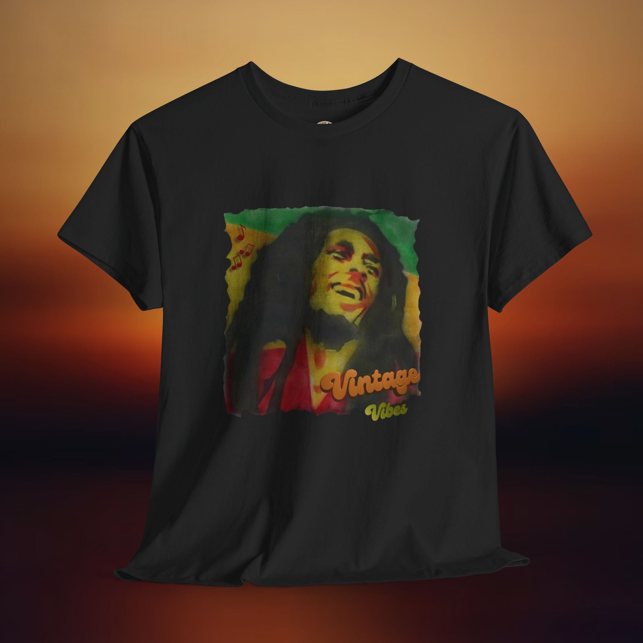 Reggae Portrait T-Shirt | Rasta Colors Graphic Tee
