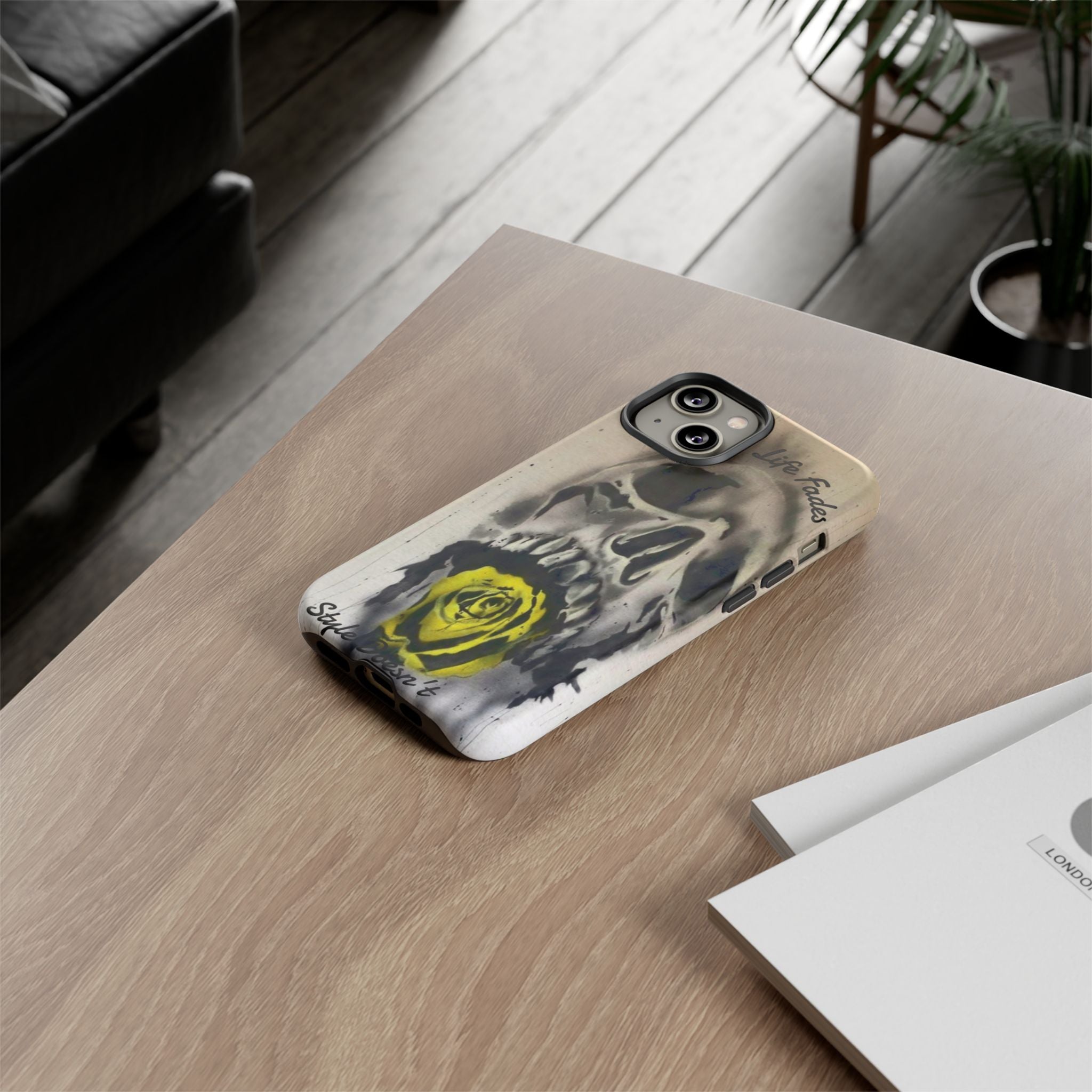 Skull & Rose Tough Case — “Life Fades. Style Doesn’t.” Phone Cover