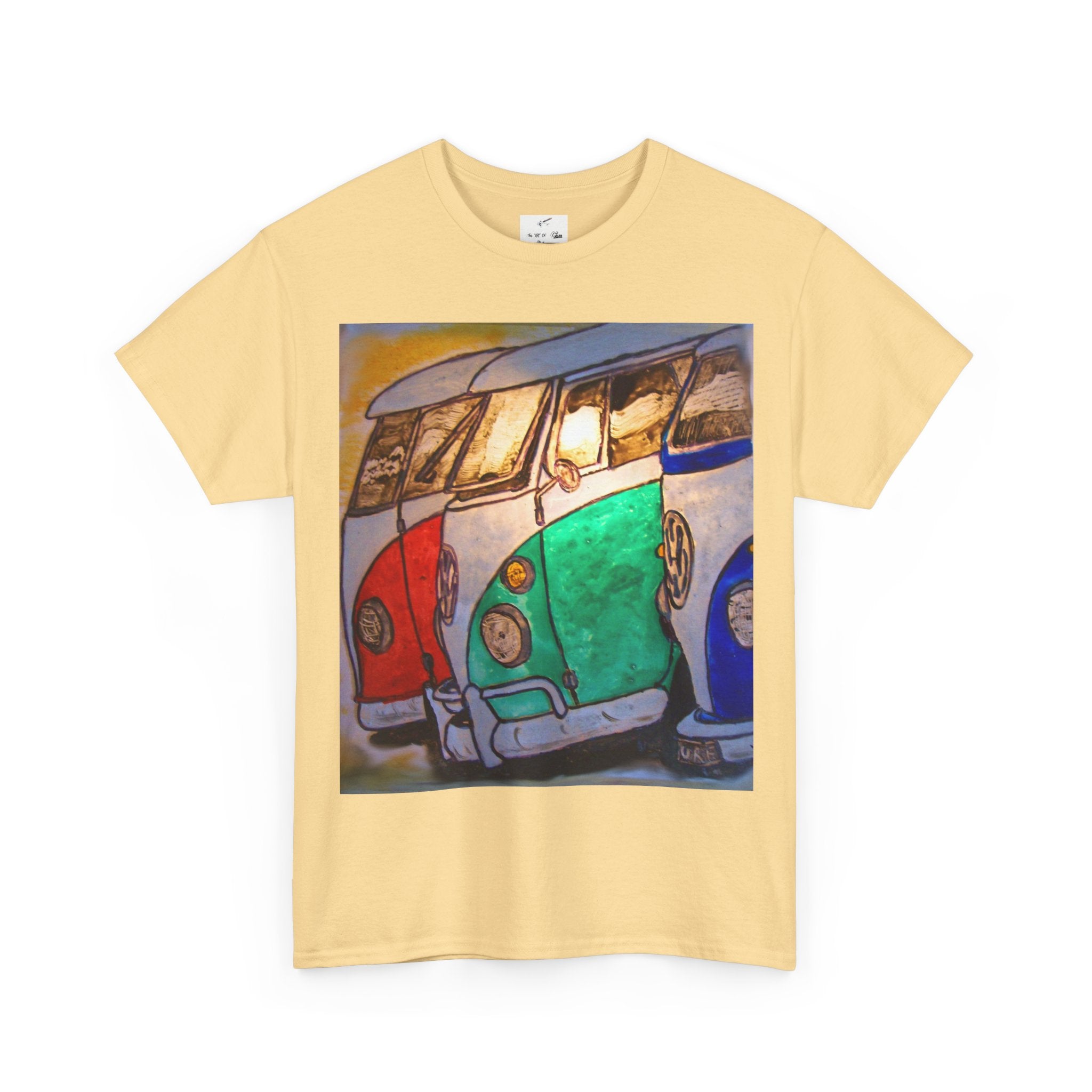 Retro VW Bus Tee — Colorful Vintage Camper Van Graphic T-Shirt