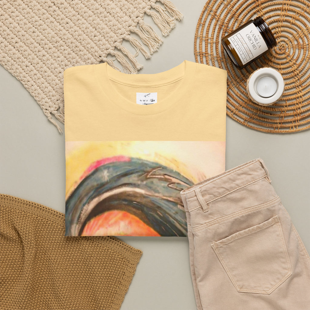 Surf Wave Art T-Shirt — Sunset Ocean Painting Tee