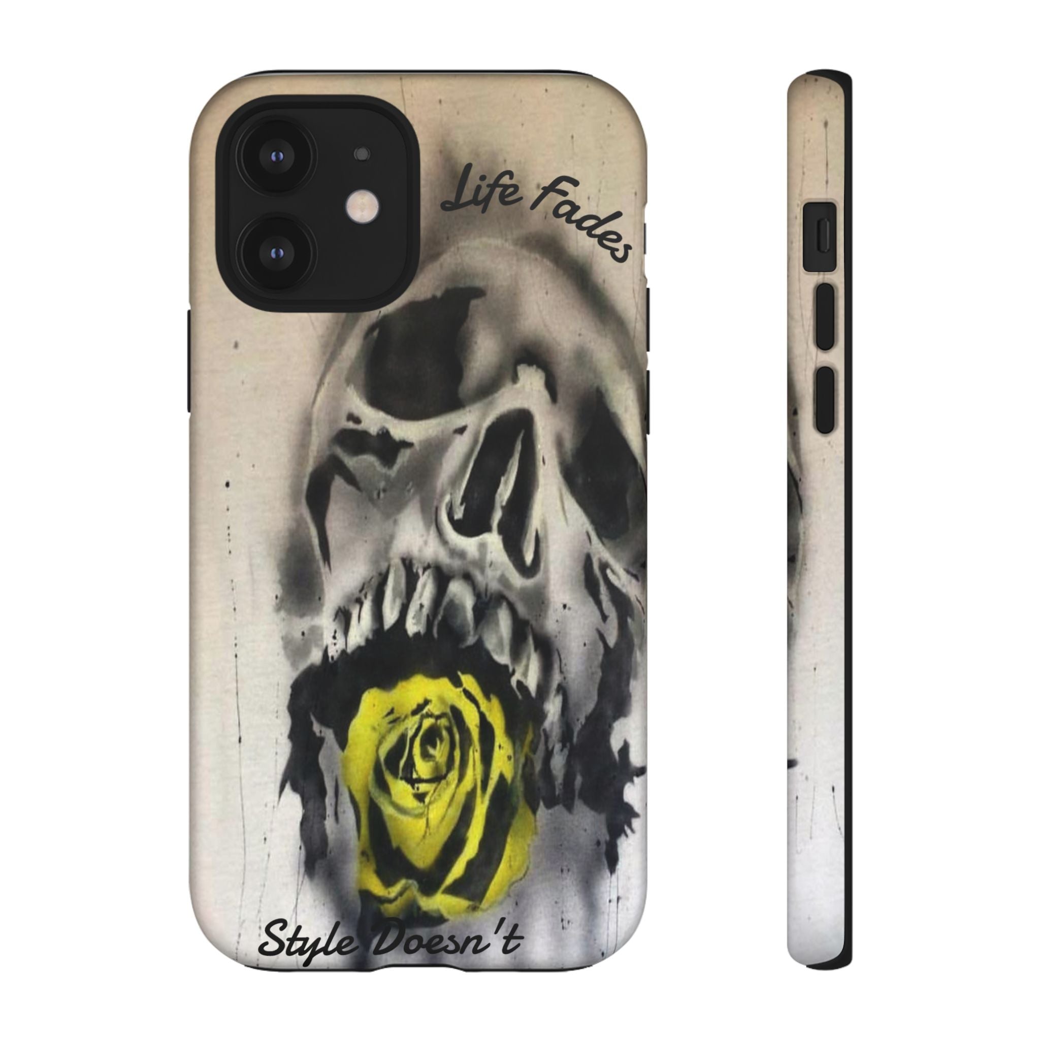 Skull & Rose Tough Case — “Life Fades. Style Doesn’t.” Phone Cover