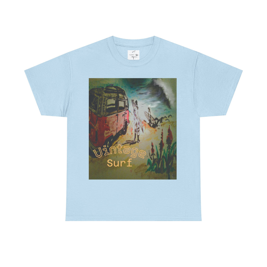 Vintage Surf T-Shirt — Retro VW Bus Beach Graphic