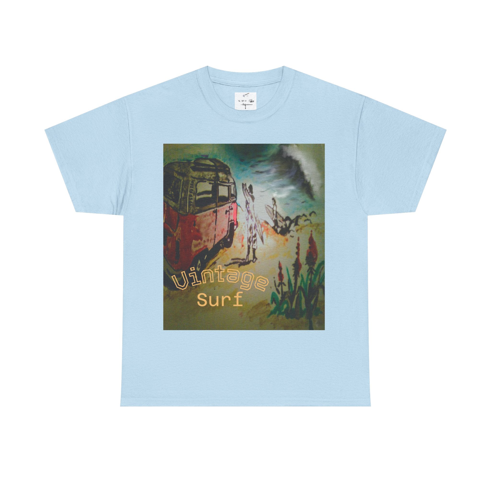 Vintage Surf T-Shirt — Retro VW Bus Beach Graphic