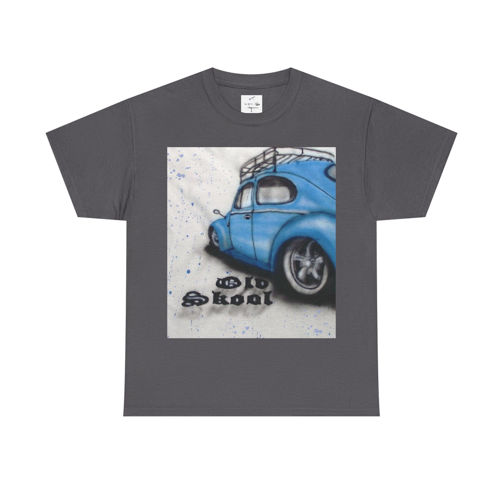 Vintage Blue VW Beetle T-Shirt — Old Skool Car Graphic Tee