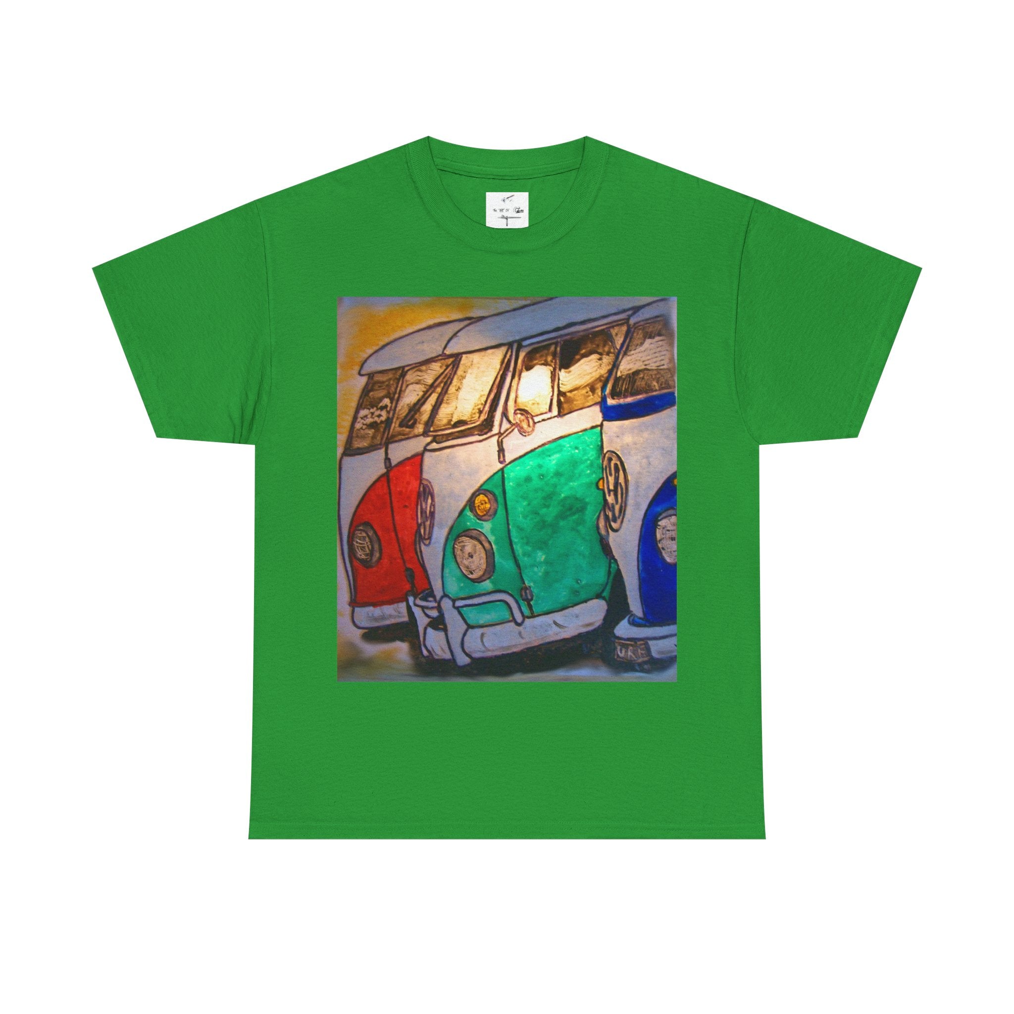 Retro VW Bus Tee — Colorful Vintage Camper Van Graphic T-Shirt