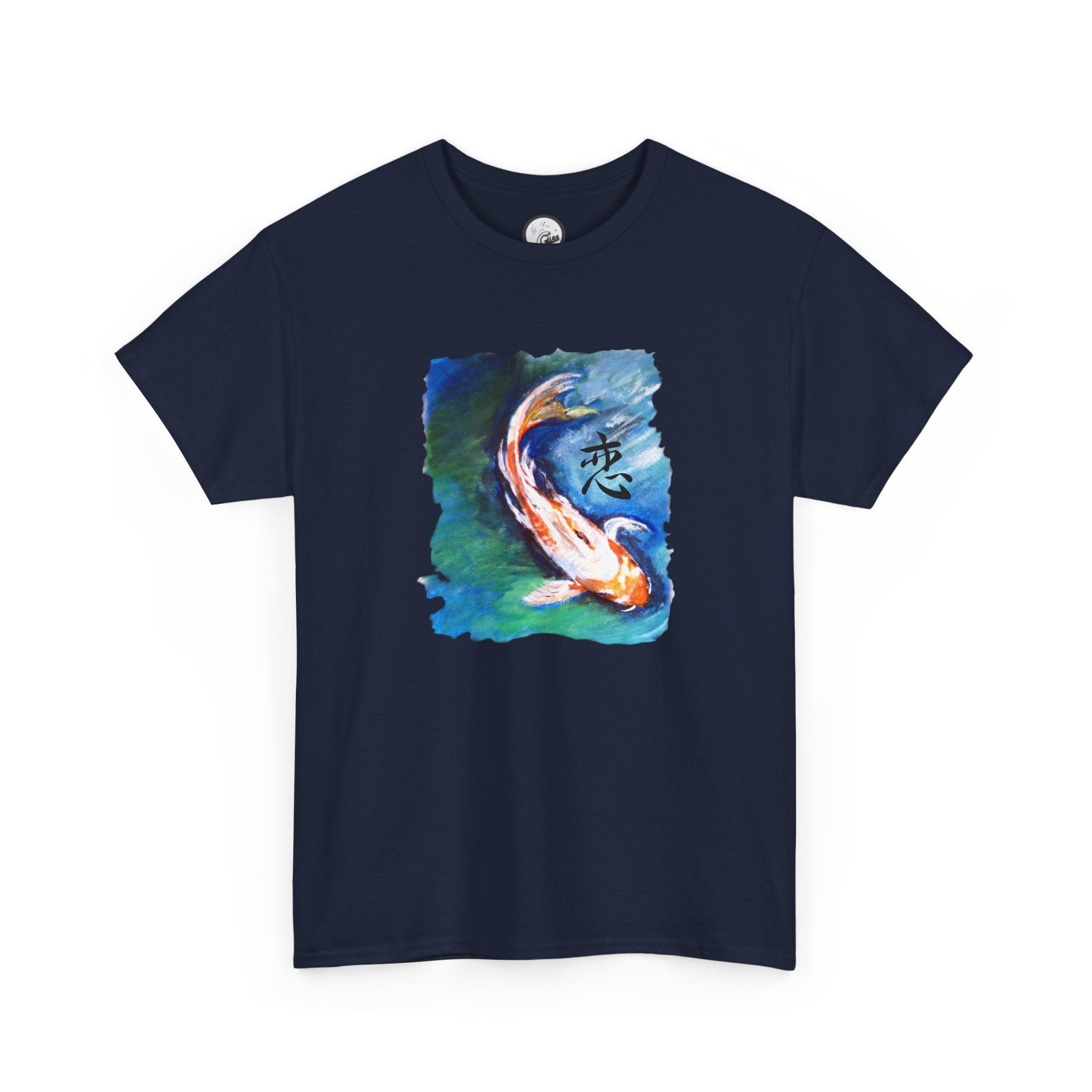 Koi Fish Watercolor T-Shirt — Japanese Kanji Peace Graphic Tee