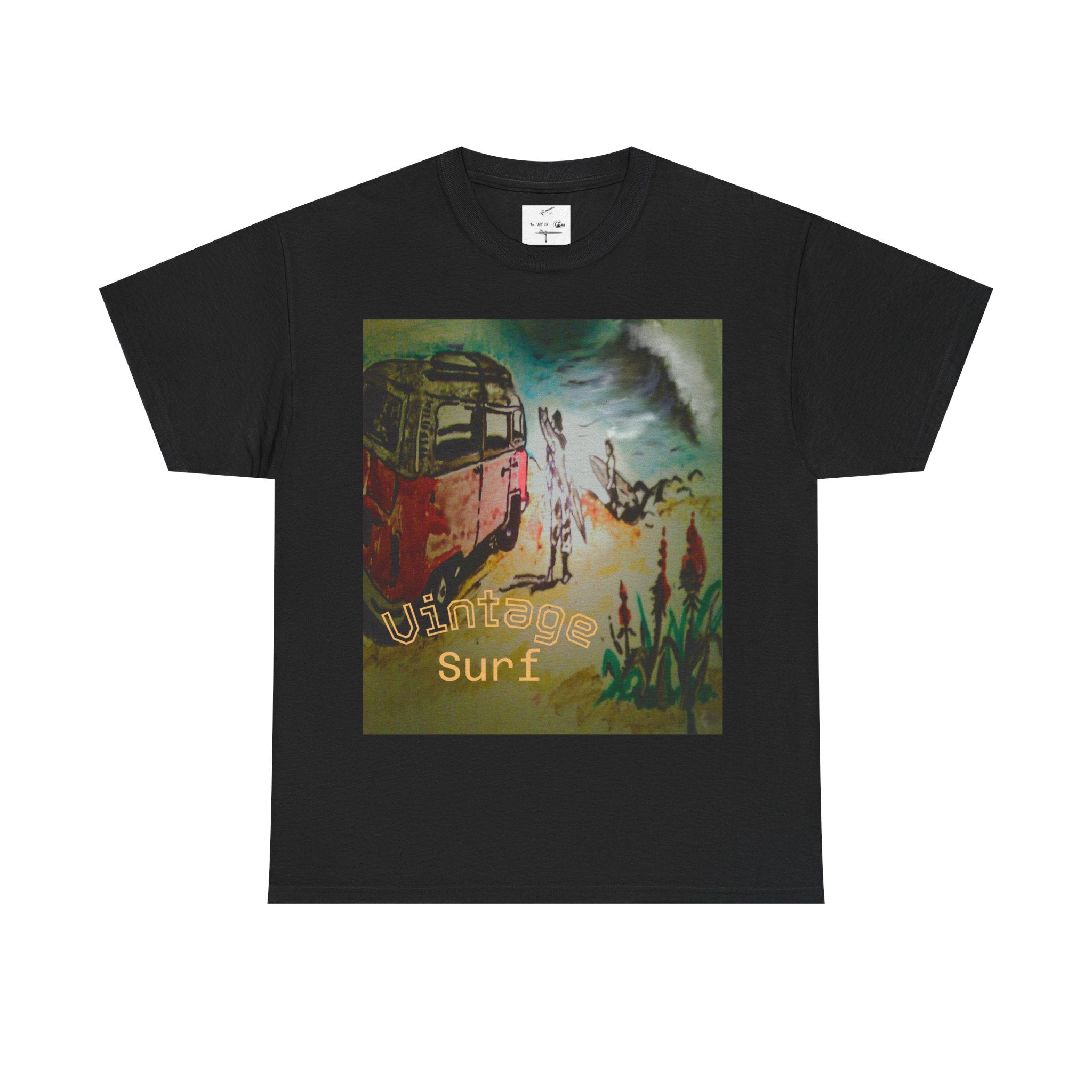 Vintage Surf T-Shirt — Retro VW Bus Beach Graphic