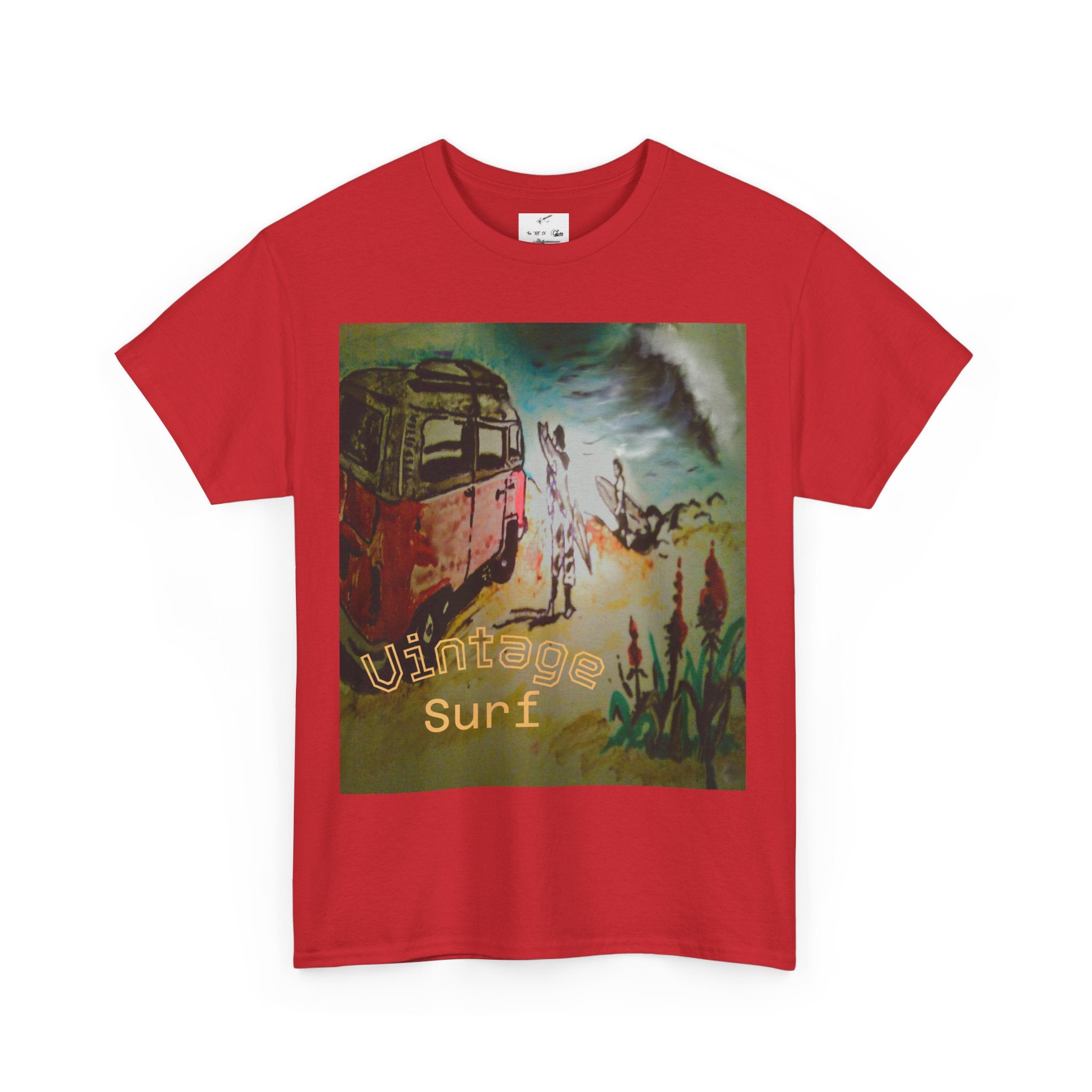 Vintage Surf T-Shirt — Retro VW Bus Beach Graphic
