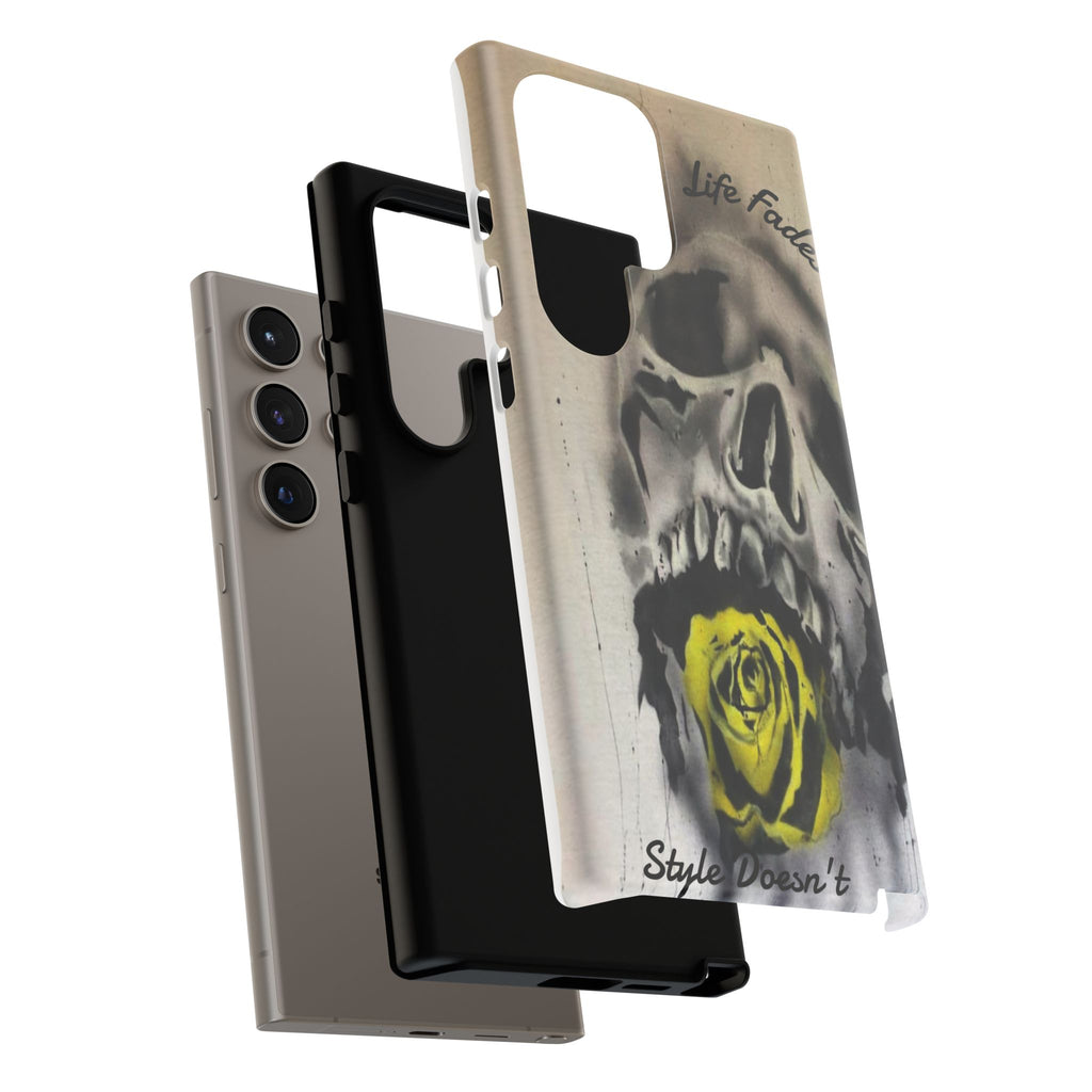 Skull & Rose Tough Case — “Life Fades. Style Doesn’t.” Phone Cover
