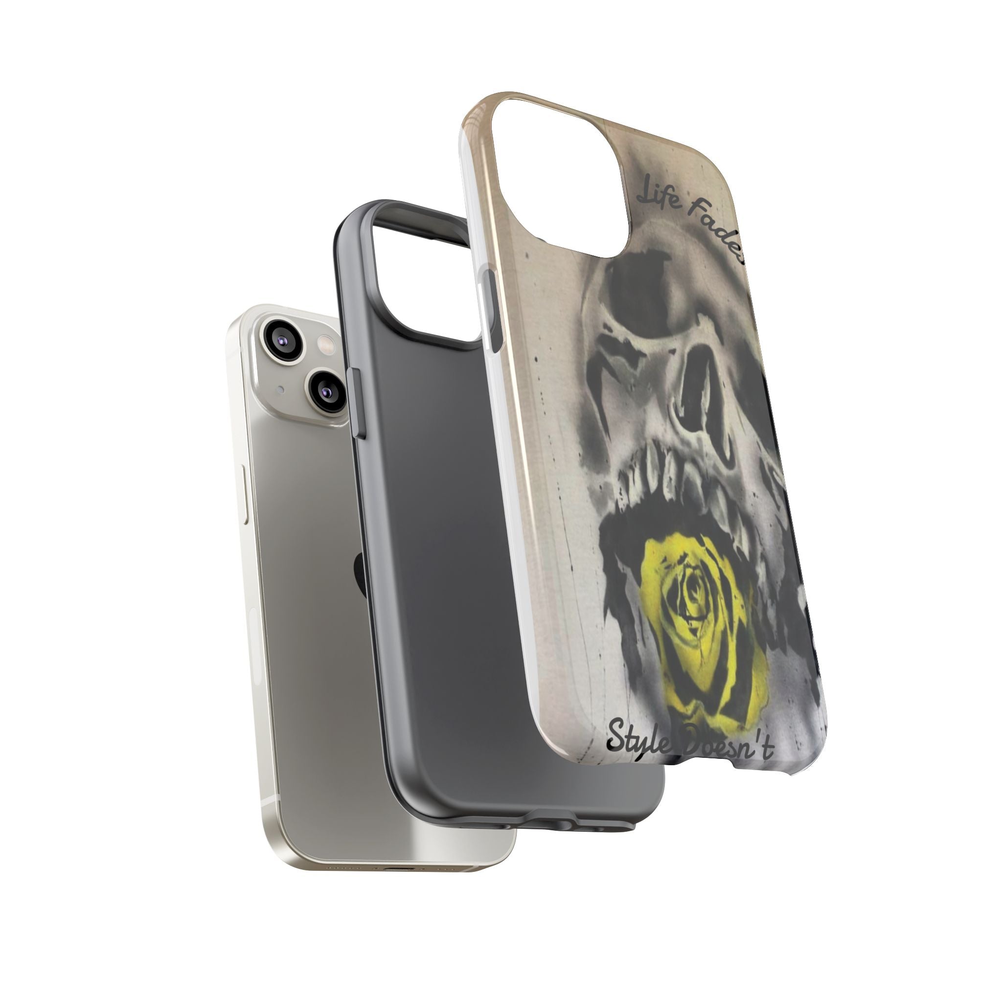 Skull & Rose Tough Case — “Life Fades. Style Doesn’t.” Phone Cover