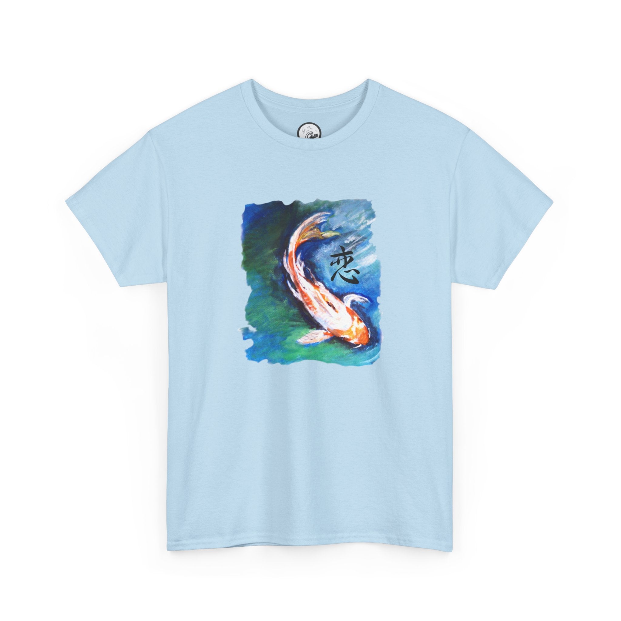 Koi Fish Watercolor T-Shirt — Japanese Kanji Peace Graphic Tee
