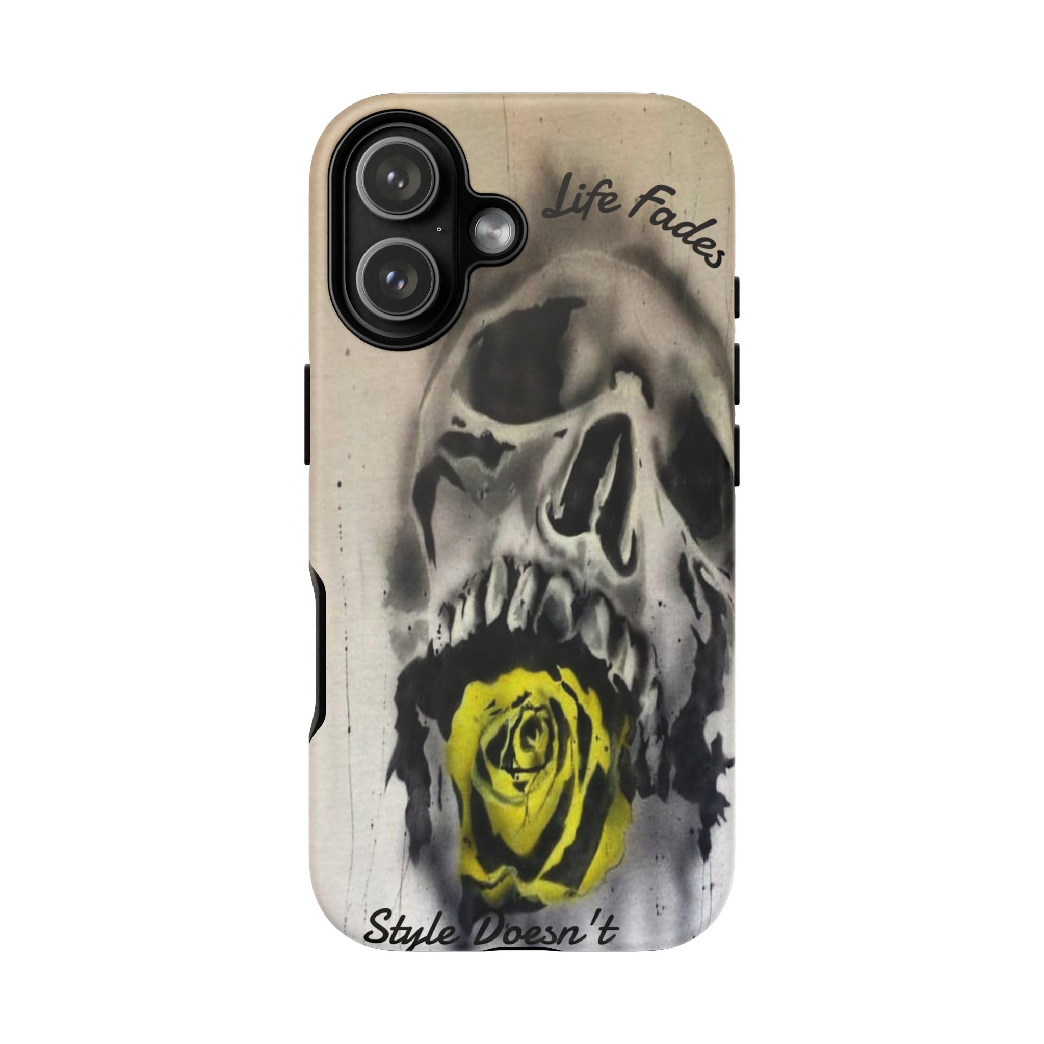 Skull & Rose Tough Case — “Life Fades. Style Doesn’t.” Phone Cover