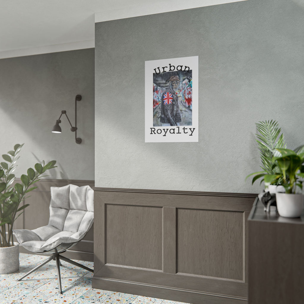 Urban Royalty Poster — Graffiti Monkey Street Art Print