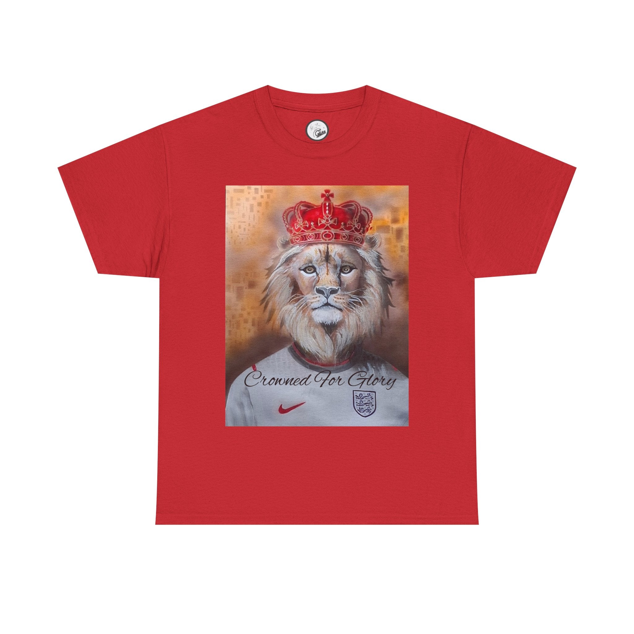 "Crowned For Glory" -England  Lion King Crown Tee Graphic T-Shirt