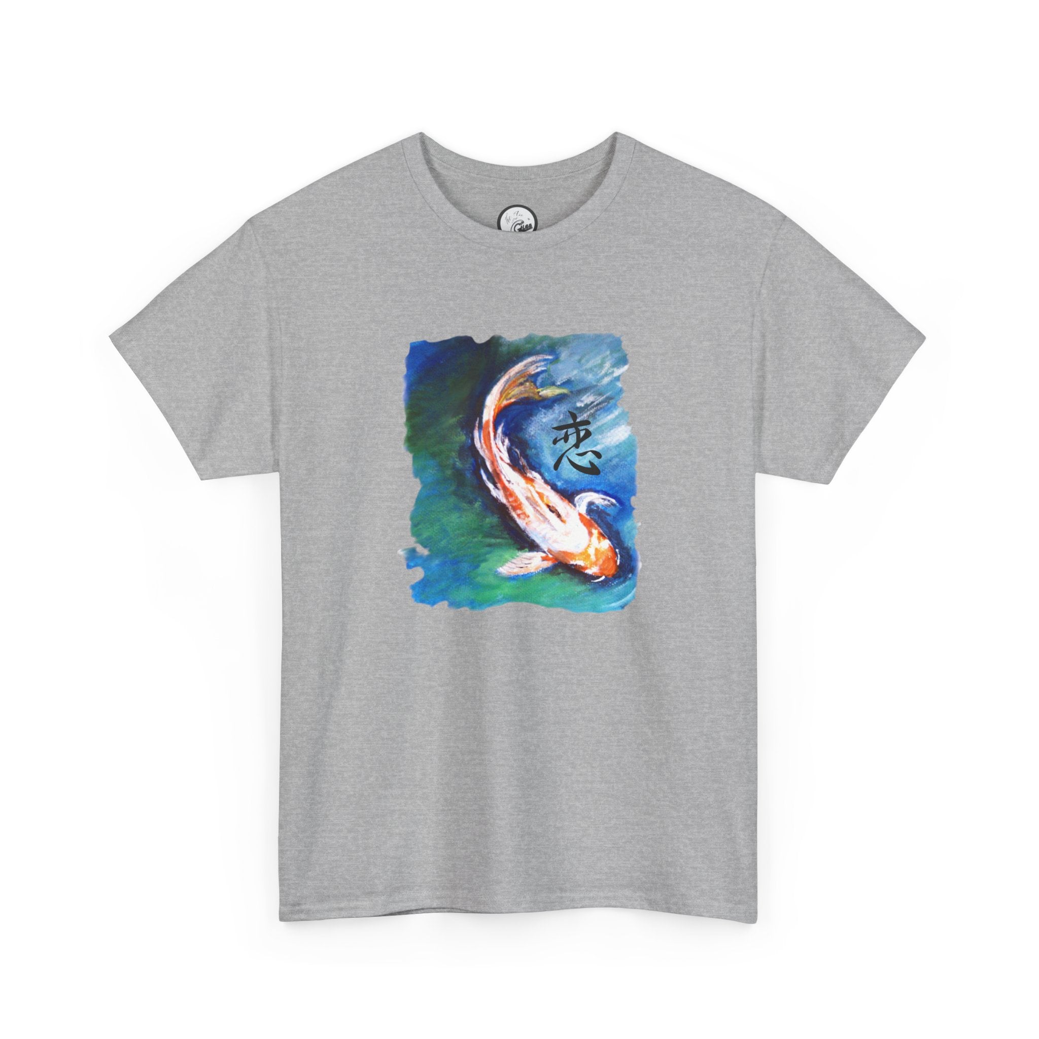 Koi Fish Watercolor T-Shirt — Japanese Kanji Peace Graphic Tee