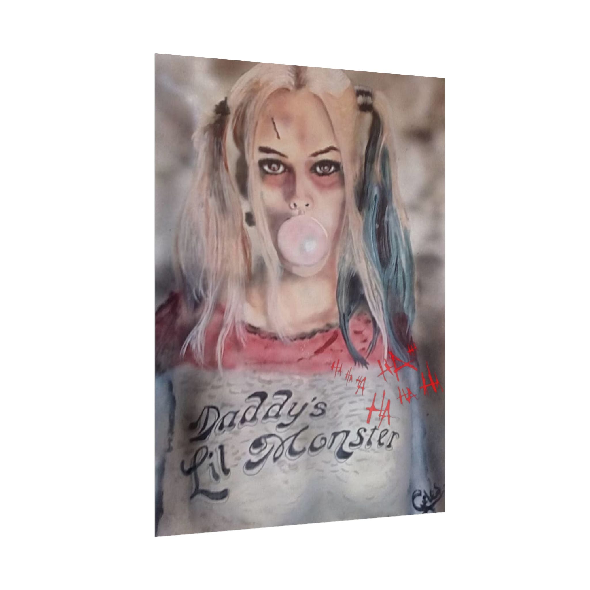 Rolled Poster — Grunge 'Daddy's Lil Monster' Punk Character Art