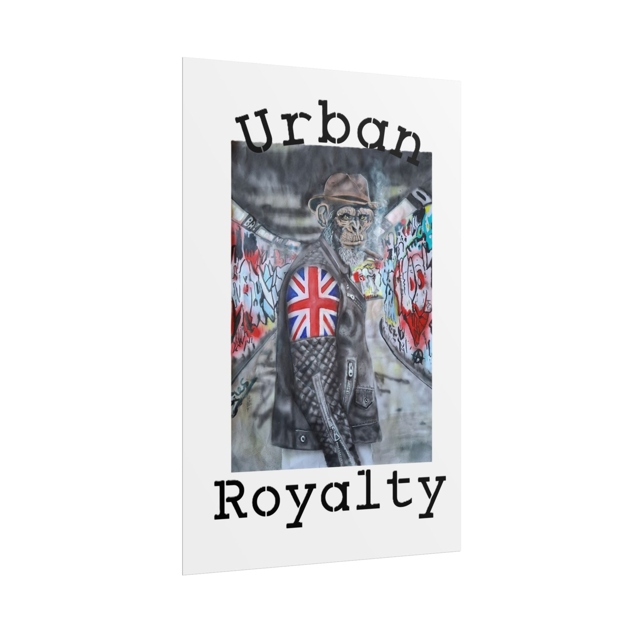 Urban Royalty Poster — Graffiti Monkey Street Art Print
