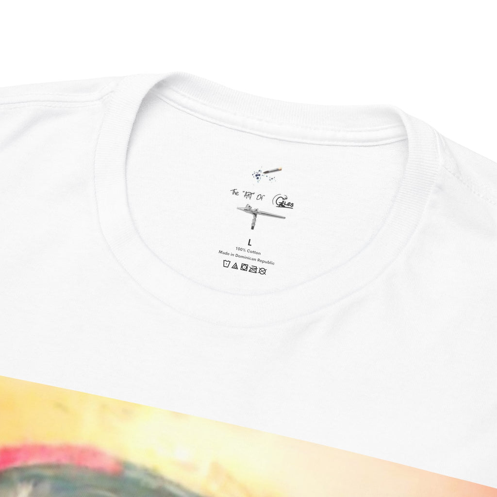 Surf Wave Art T-Shirt — Sunset Ocean Painting Tee