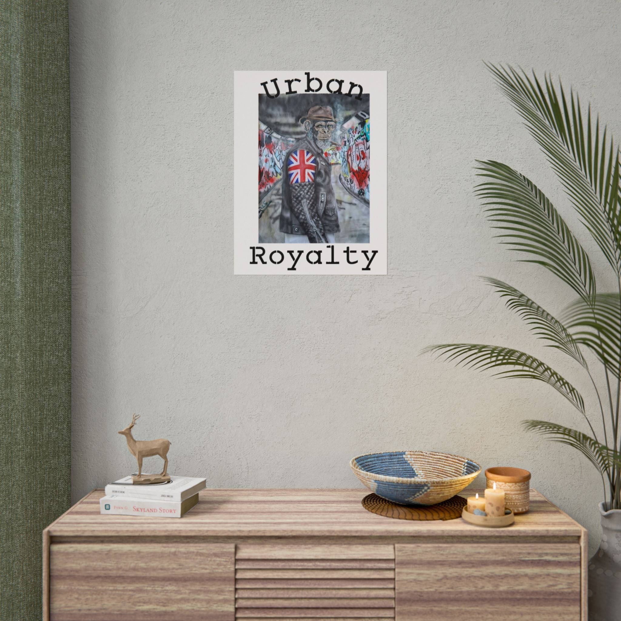 Urban Royalty Poster — Graffiti Monkey Street Art Print