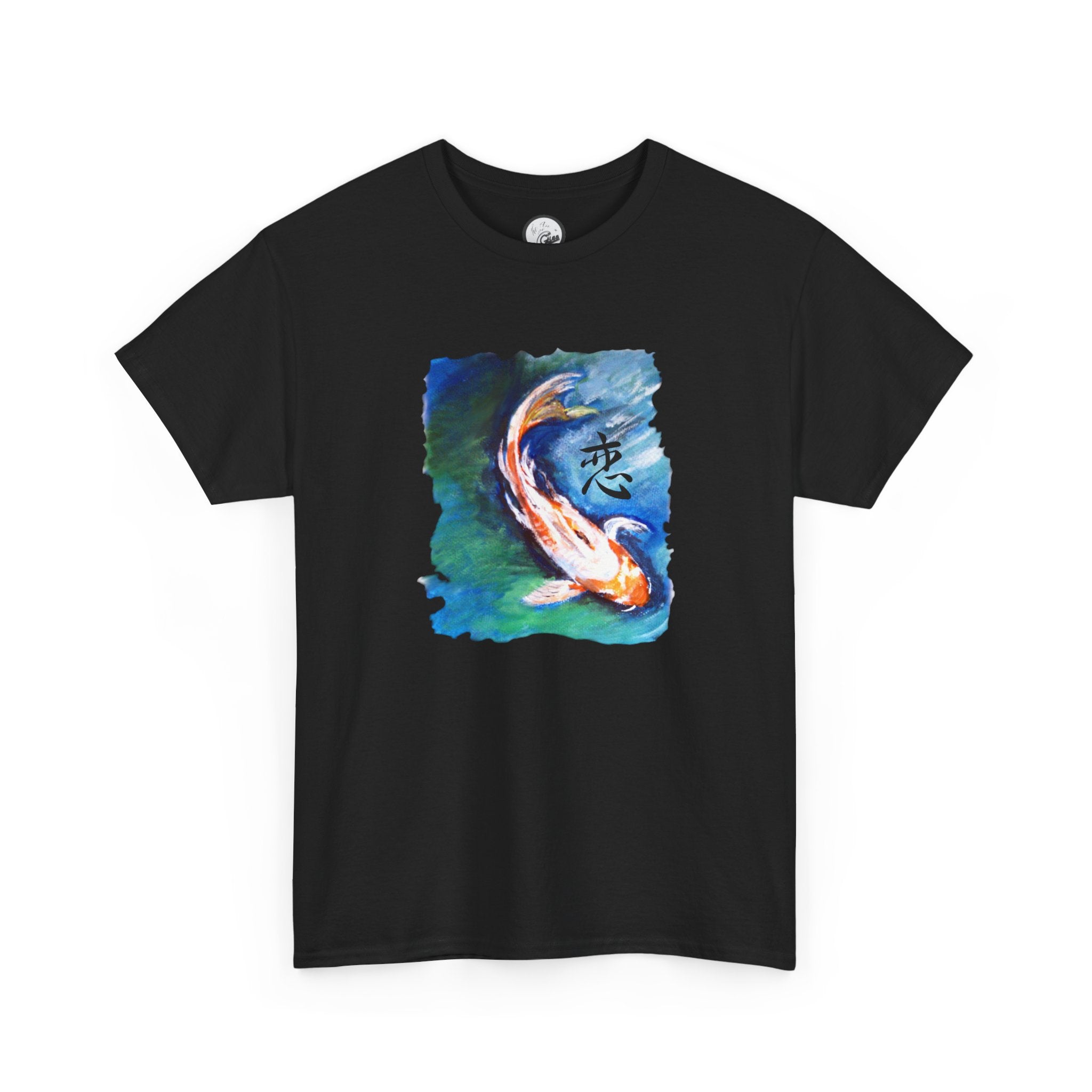 Koi Fish Watercolor T-Shirt — Japanese Kanji Peace Graphic Tee