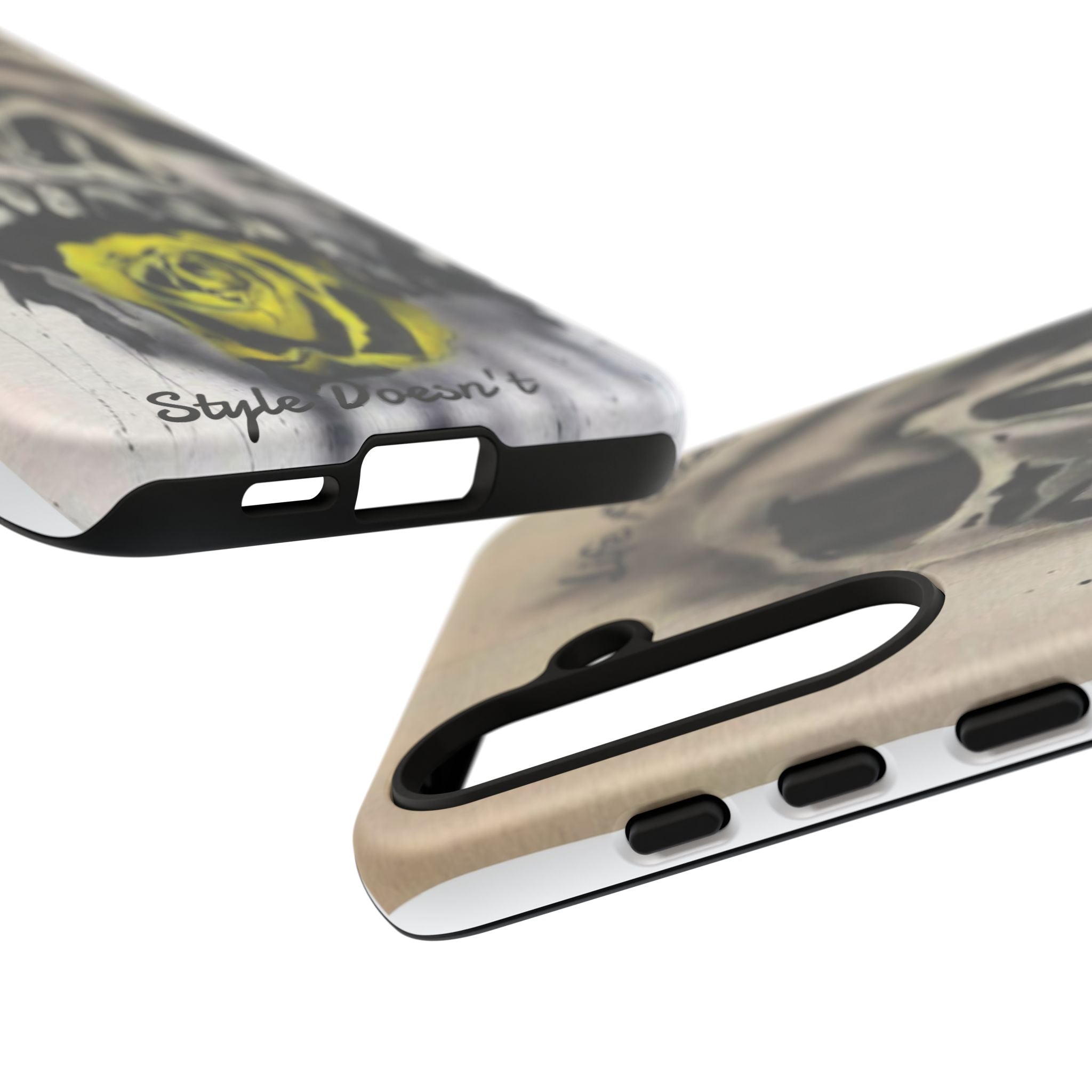 Skull & Rose Tough Case — “Life Fades. Style Doesn’t.” Phone Cover