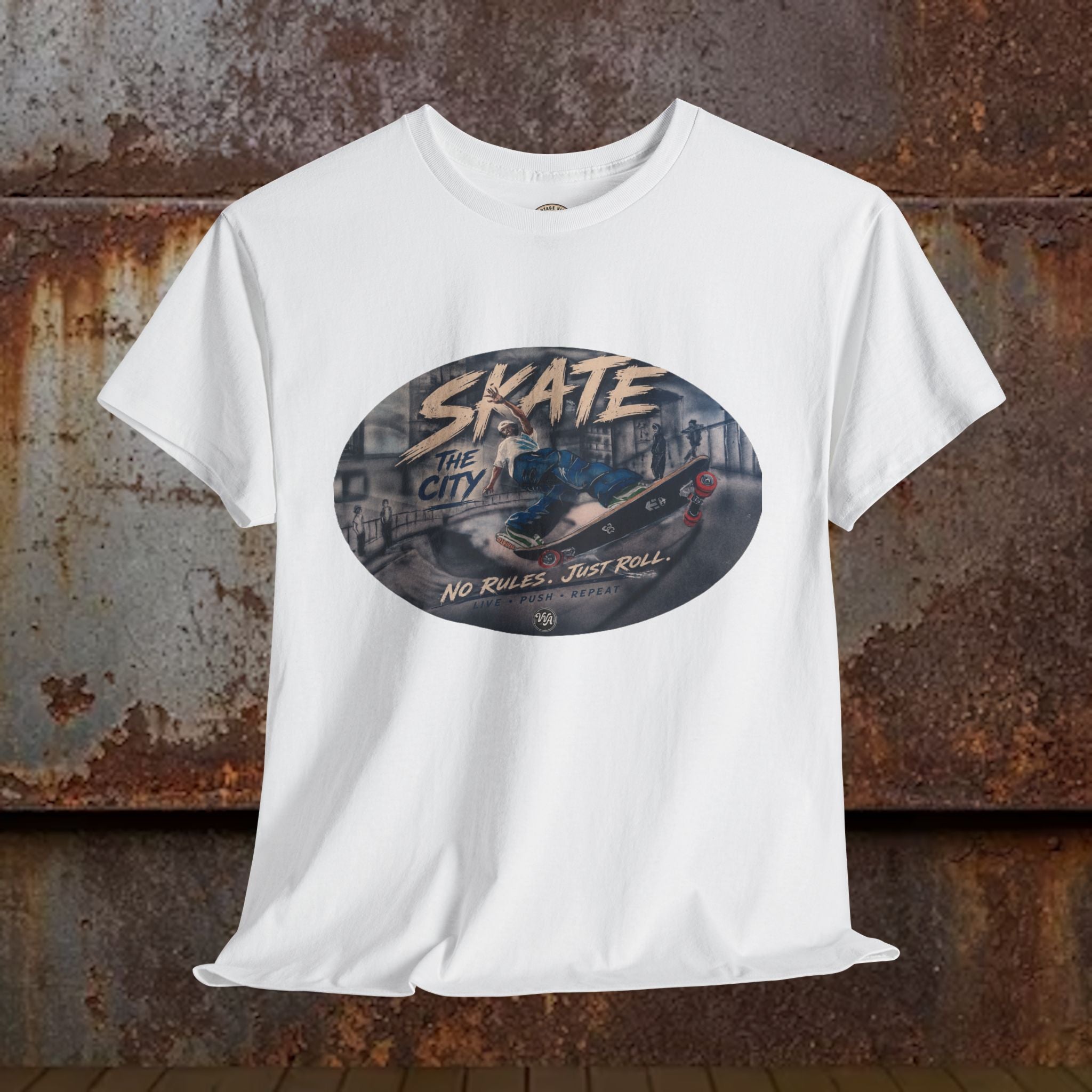 Skate the City Tee | Retro Skateboard Graphic