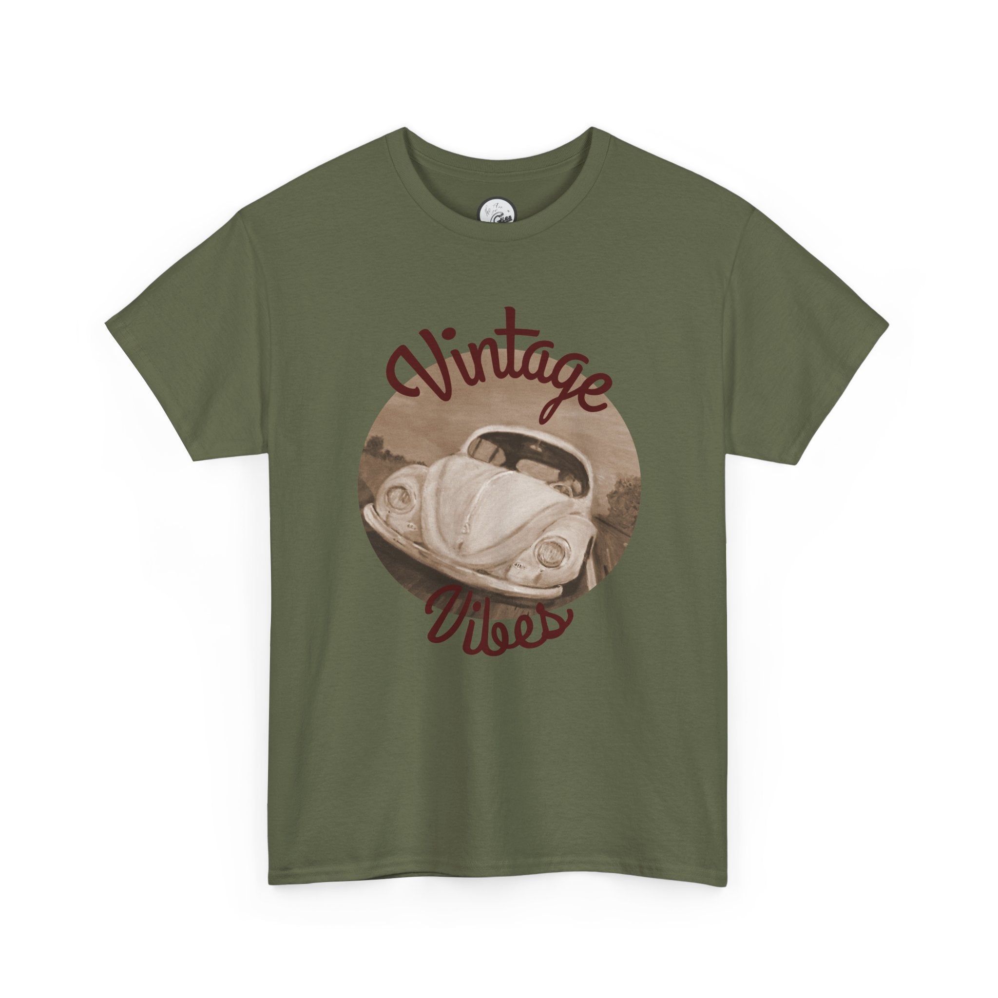 Vintage Vibes T-Shirt — Retro Beetle Car Graphic Tee