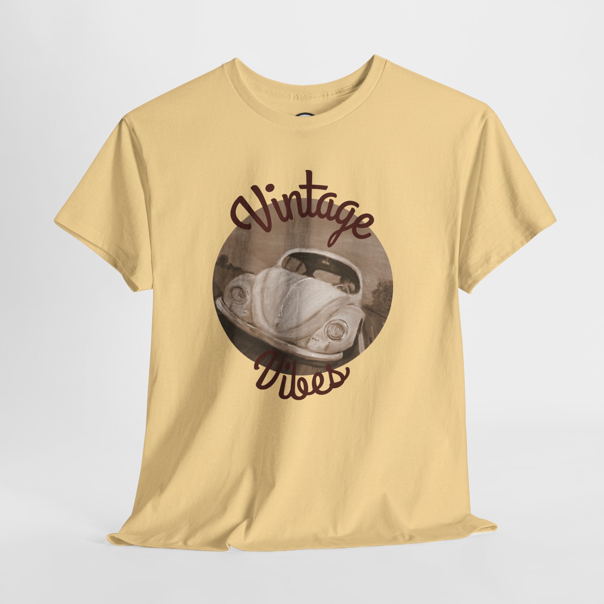 Vintage Vibes T-Shirt — Retro Beetle Car Graphic Tee