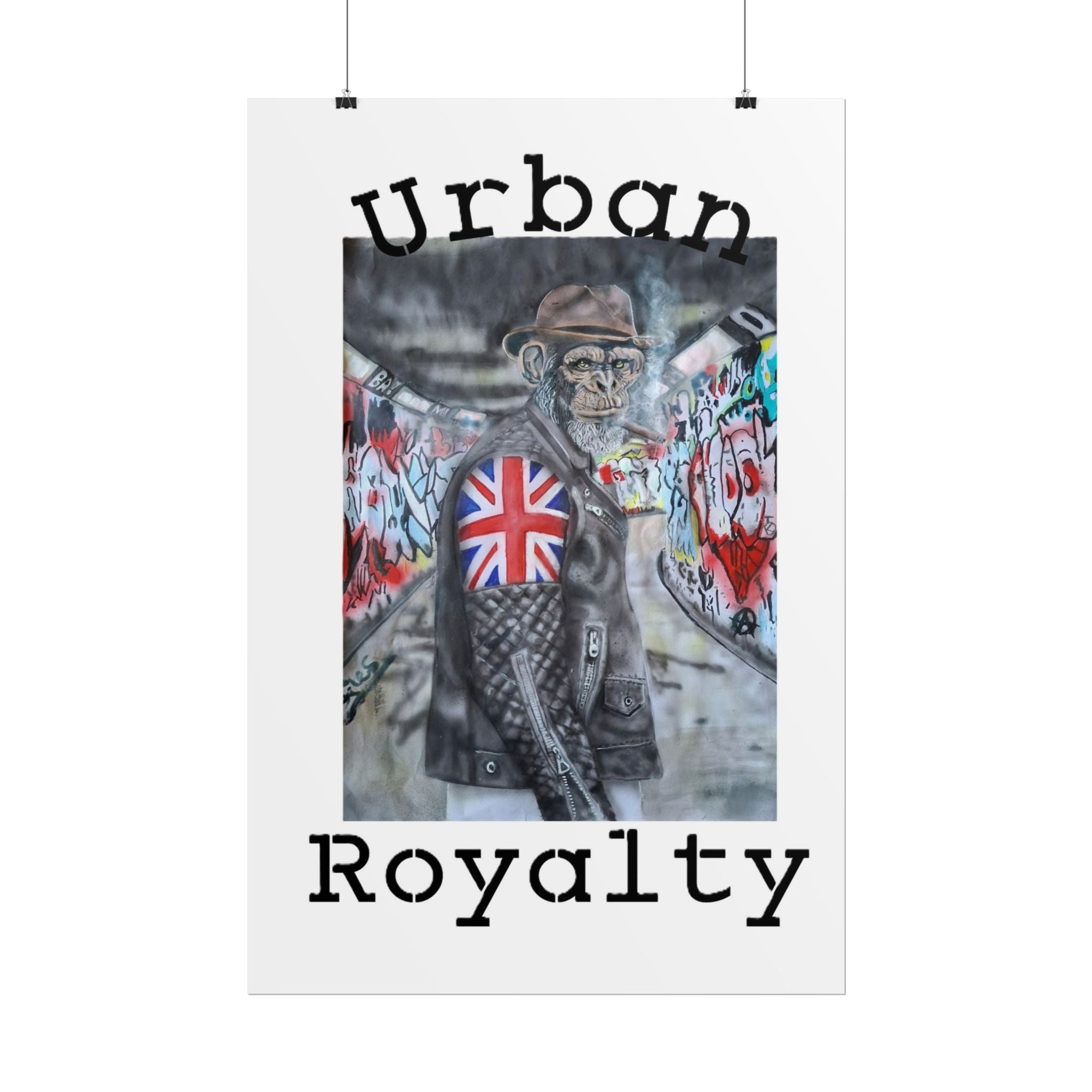 Urban Royalty Poster — Graffiti Monkey Street Art Print