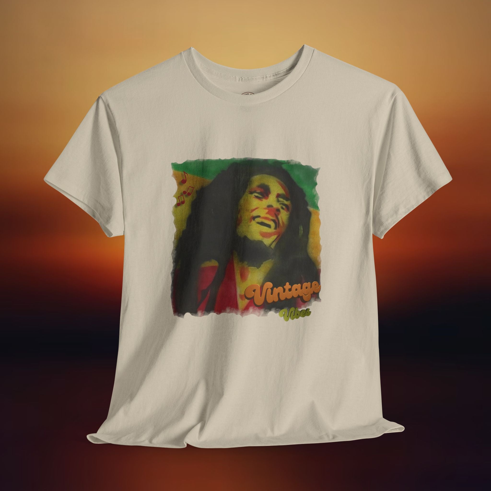 Reggae Portrait T-Shirt | Rasta Colors Graphic Tee
