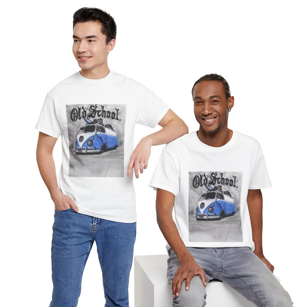 Old School Blue VW Surf Bus T-Shirt