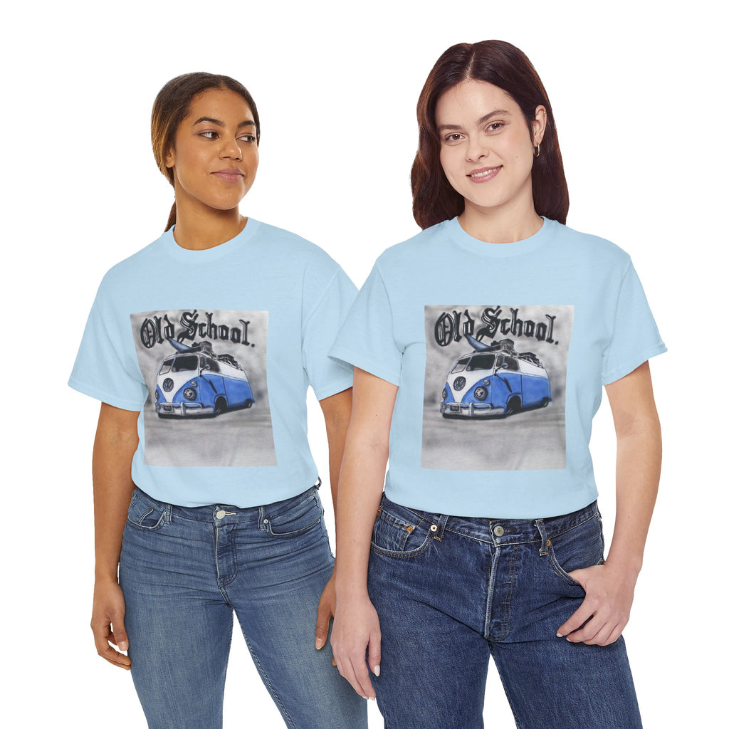 Old School Blue VW Surf Bus T-Shirt