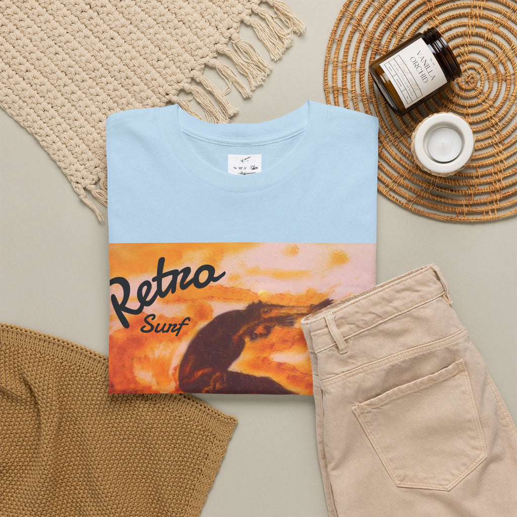 Retro Surf T-Shirt — Vintage Sunset Surfing Graphic Tee
