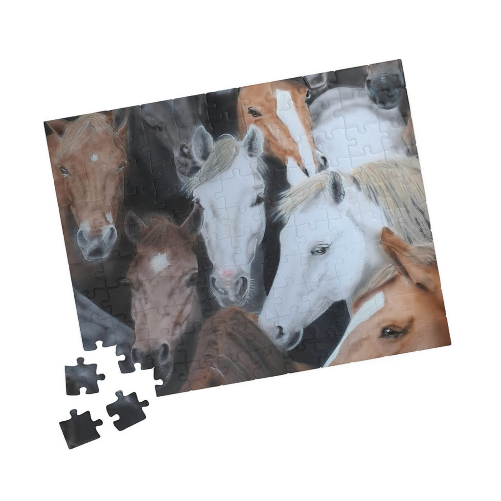 Herd of Horses Jigsaw Puzzle — 110/252-Piece Equestrian Puzzle