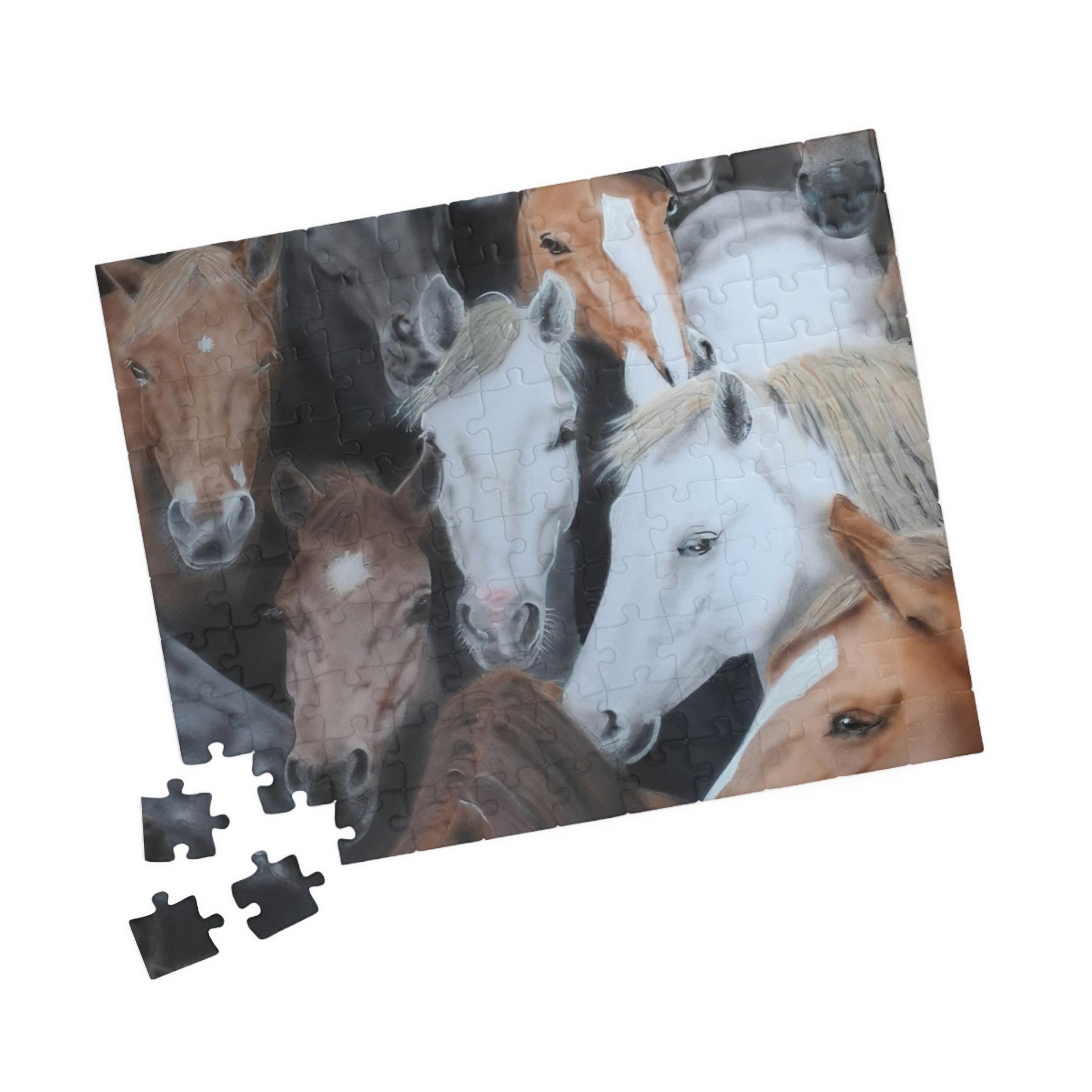 Herd of Horses Jigsaw Puzzle — 110/252-Piece Equestrian Puzzle