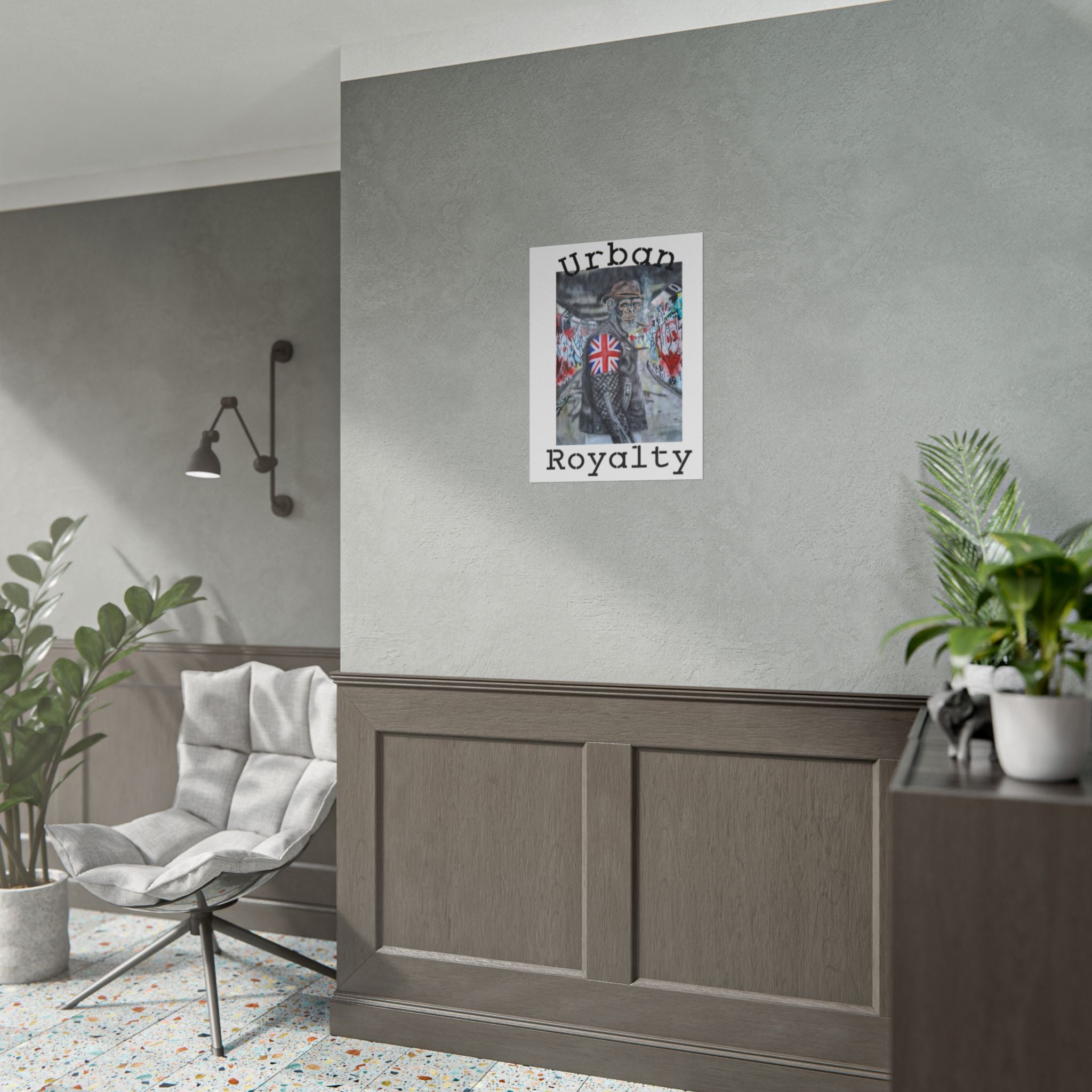 Urban Royalty Poster — Graffiti Monkey Street Art Print