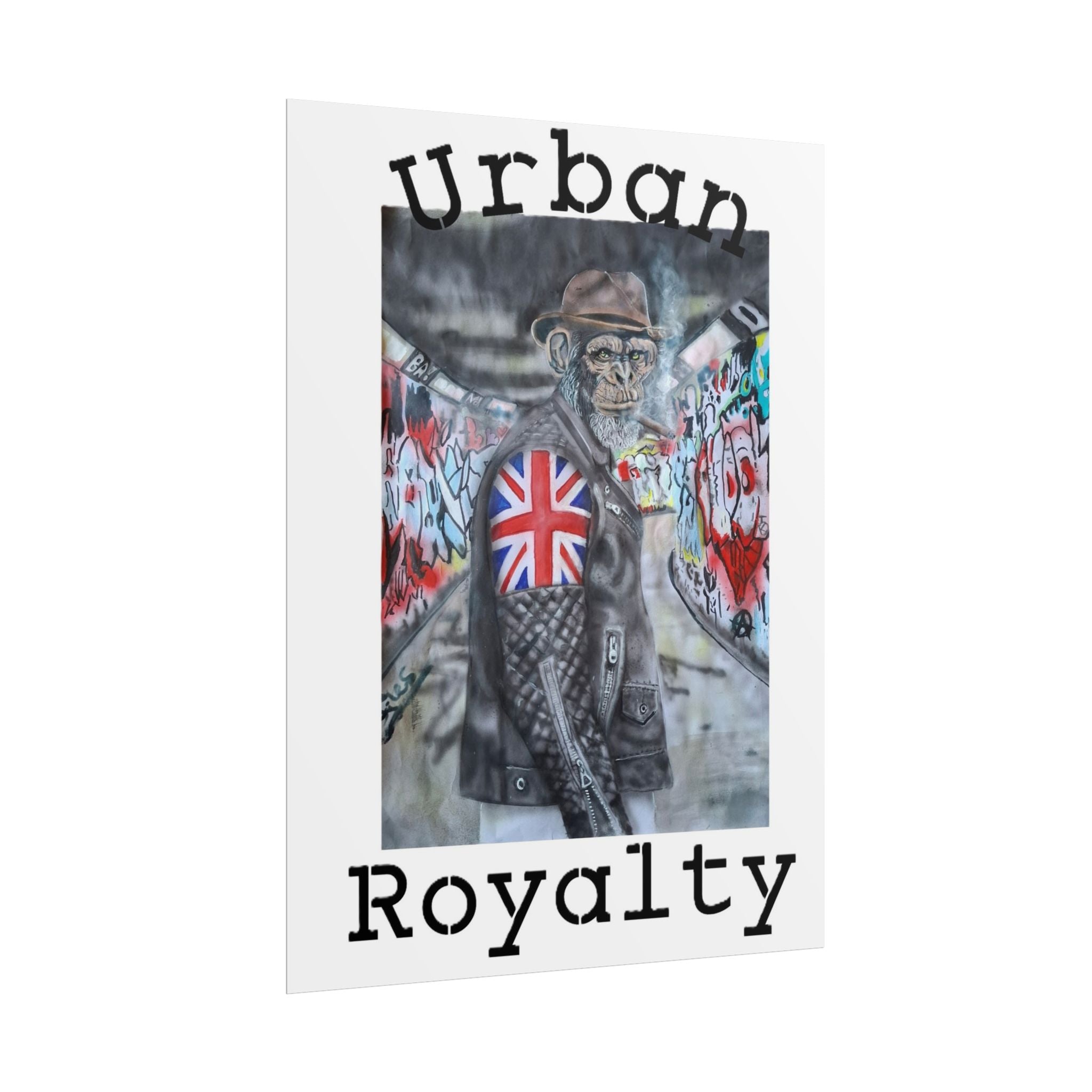 Urban Royalty Poster — Graffiti Monkey Street Art Print