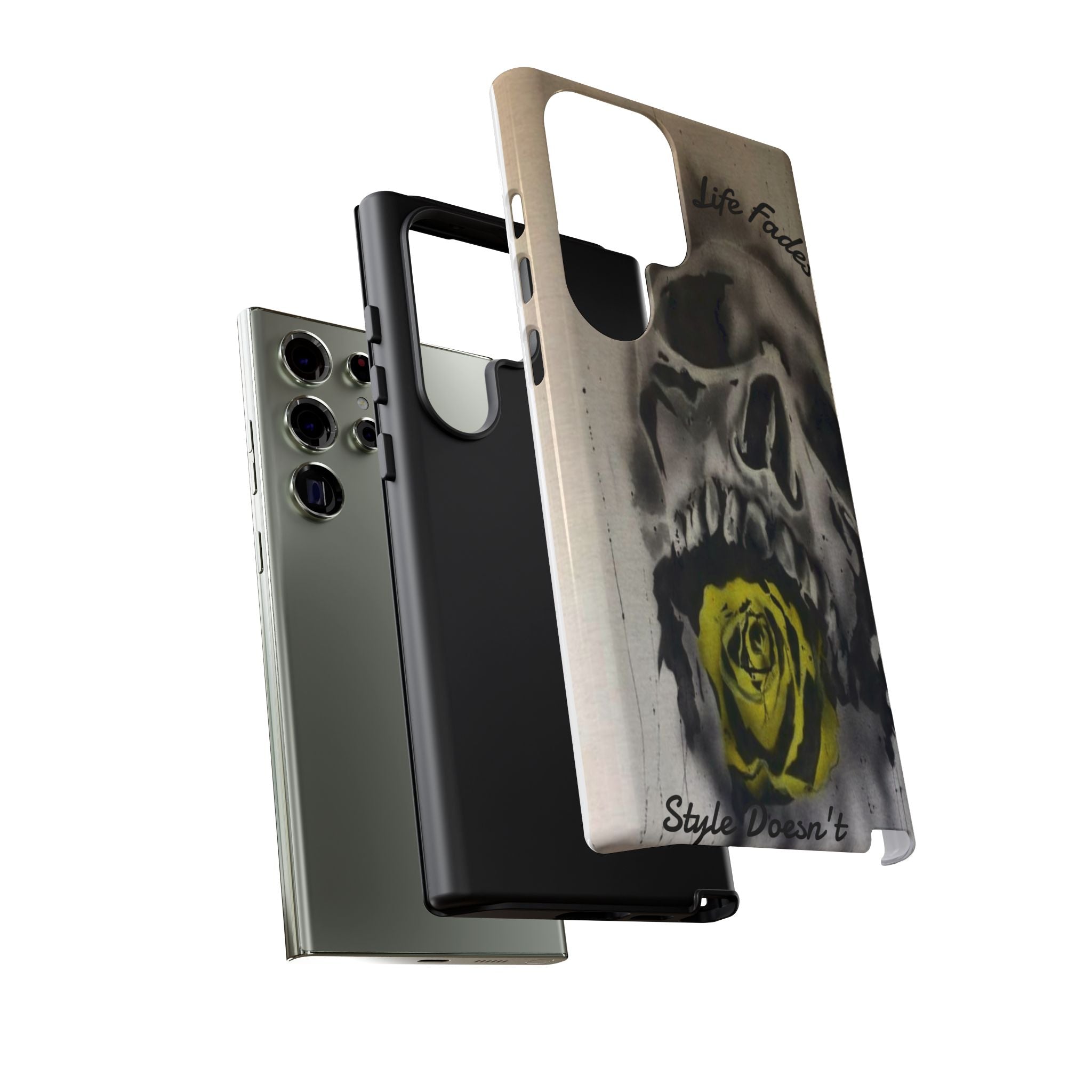 Skull & Rose Tough Case — “Life Fades. Style Doesn’t.” Phone Cover